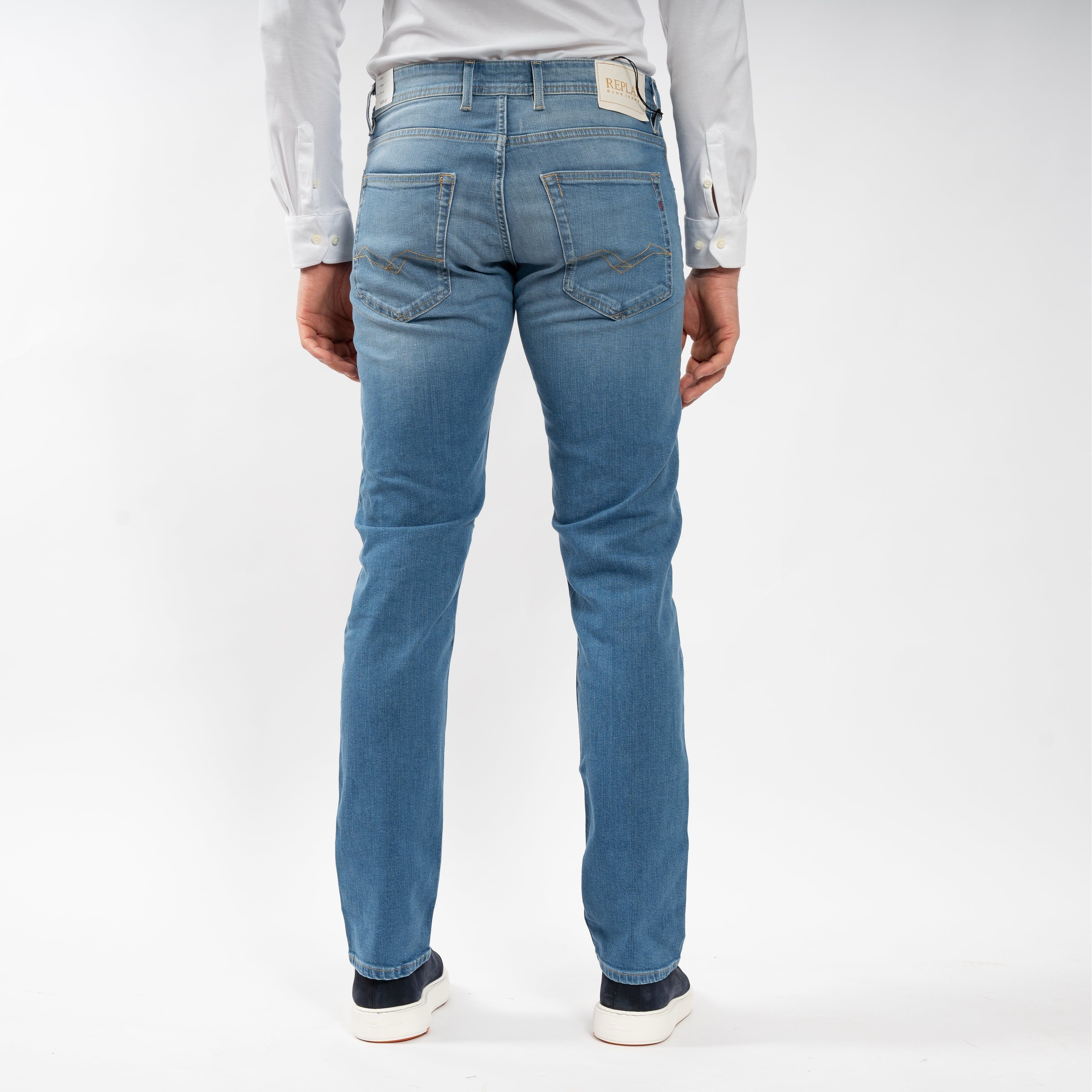 Replay Jeans Middenblauw | Grover Straight Fit