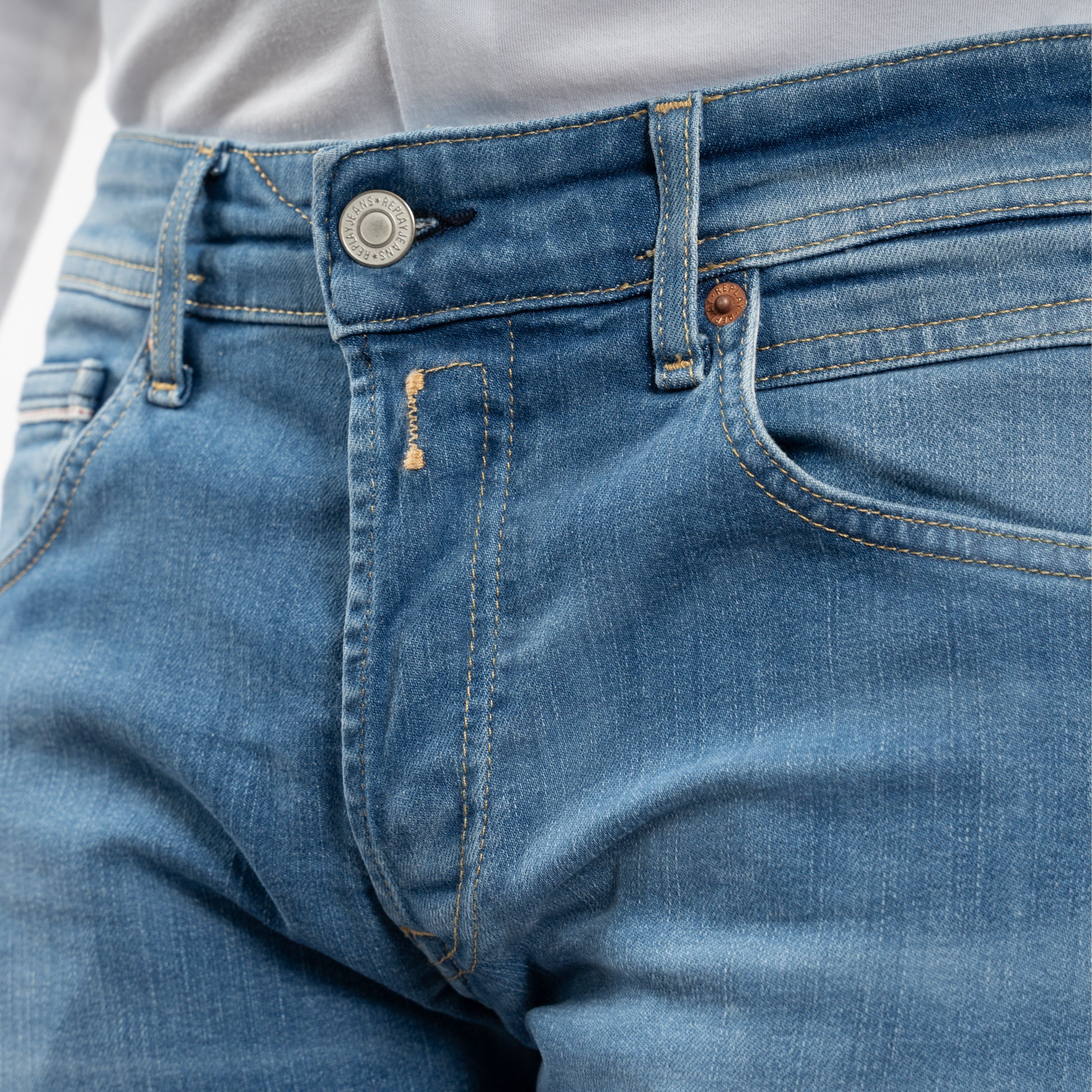 Replay Jeans Middenblauw | Grover Straight Fit