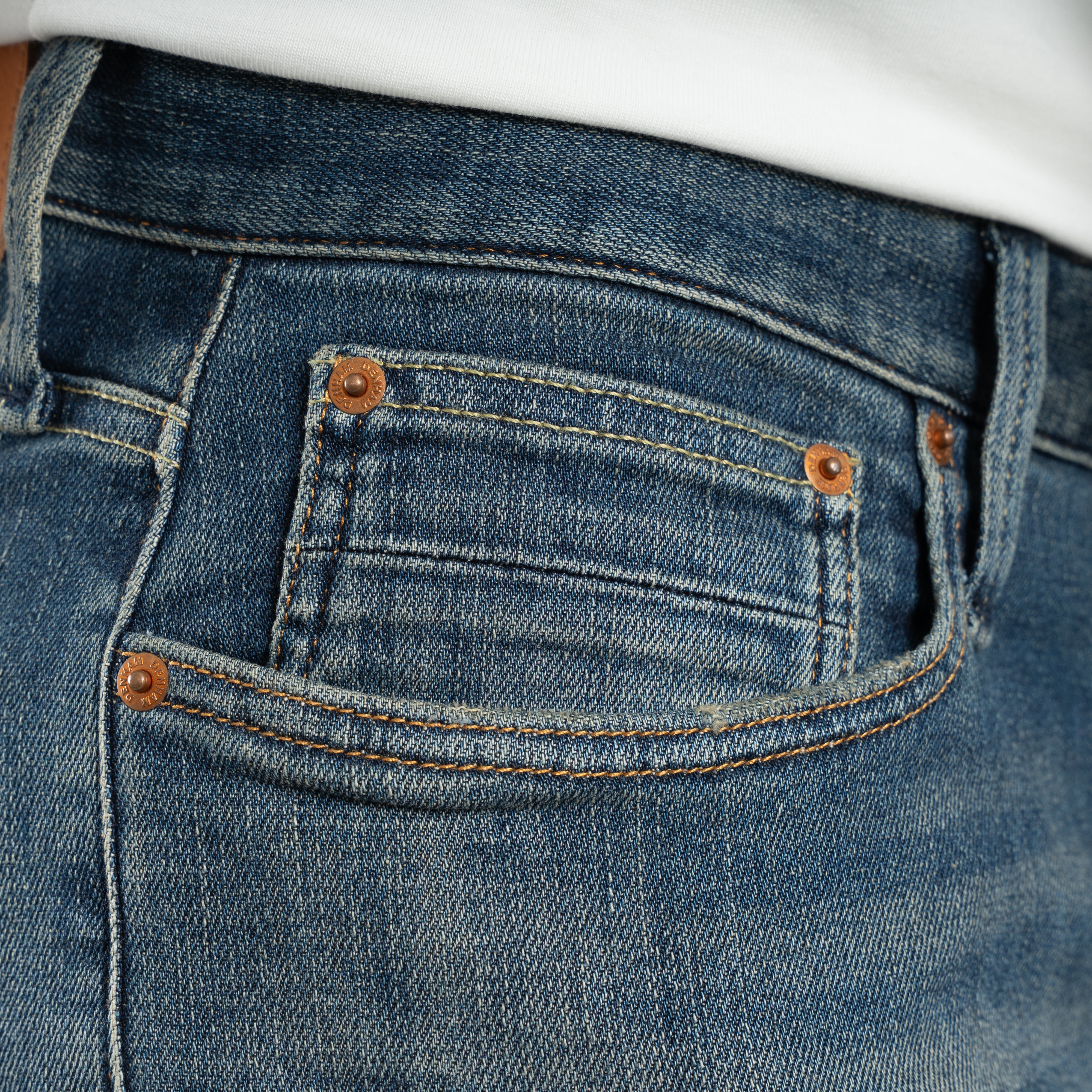 Denham Jeans Donkerblauw | Ridge Straight Fit