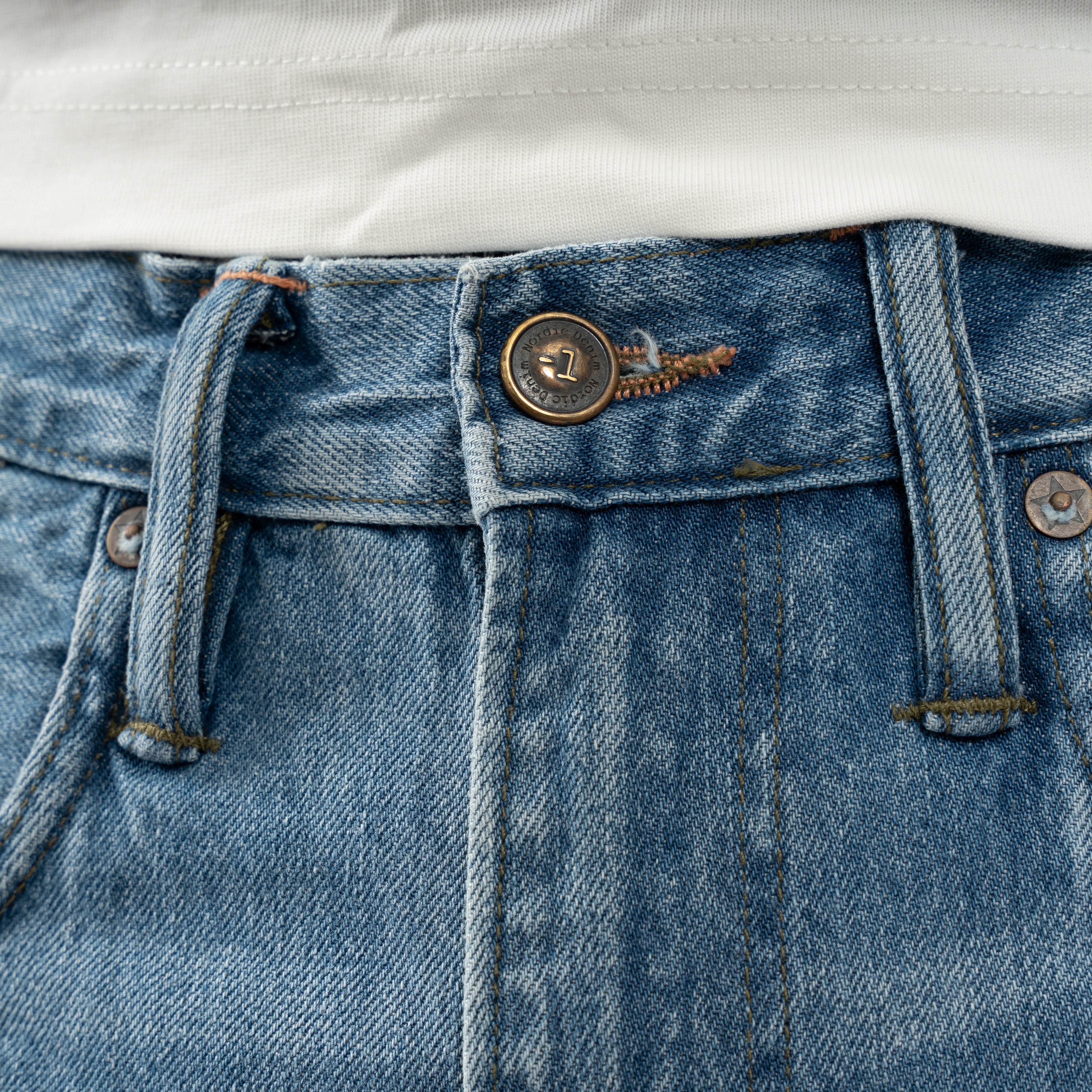 -1 Nordic Denim Jeans Middenblauw | Regular Fit
