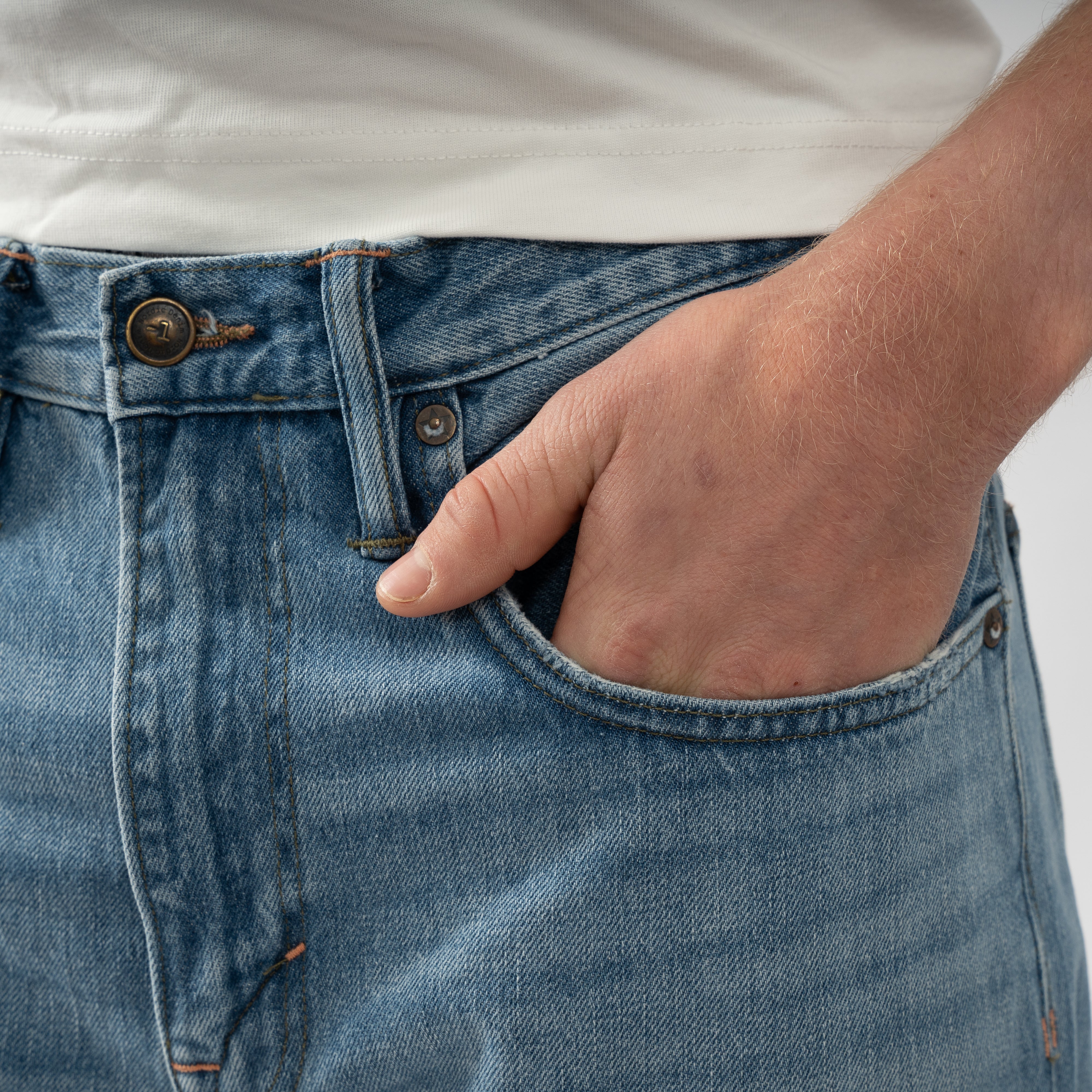 -1 Nordic Denim Jeans Middenblauw | Regular Fit