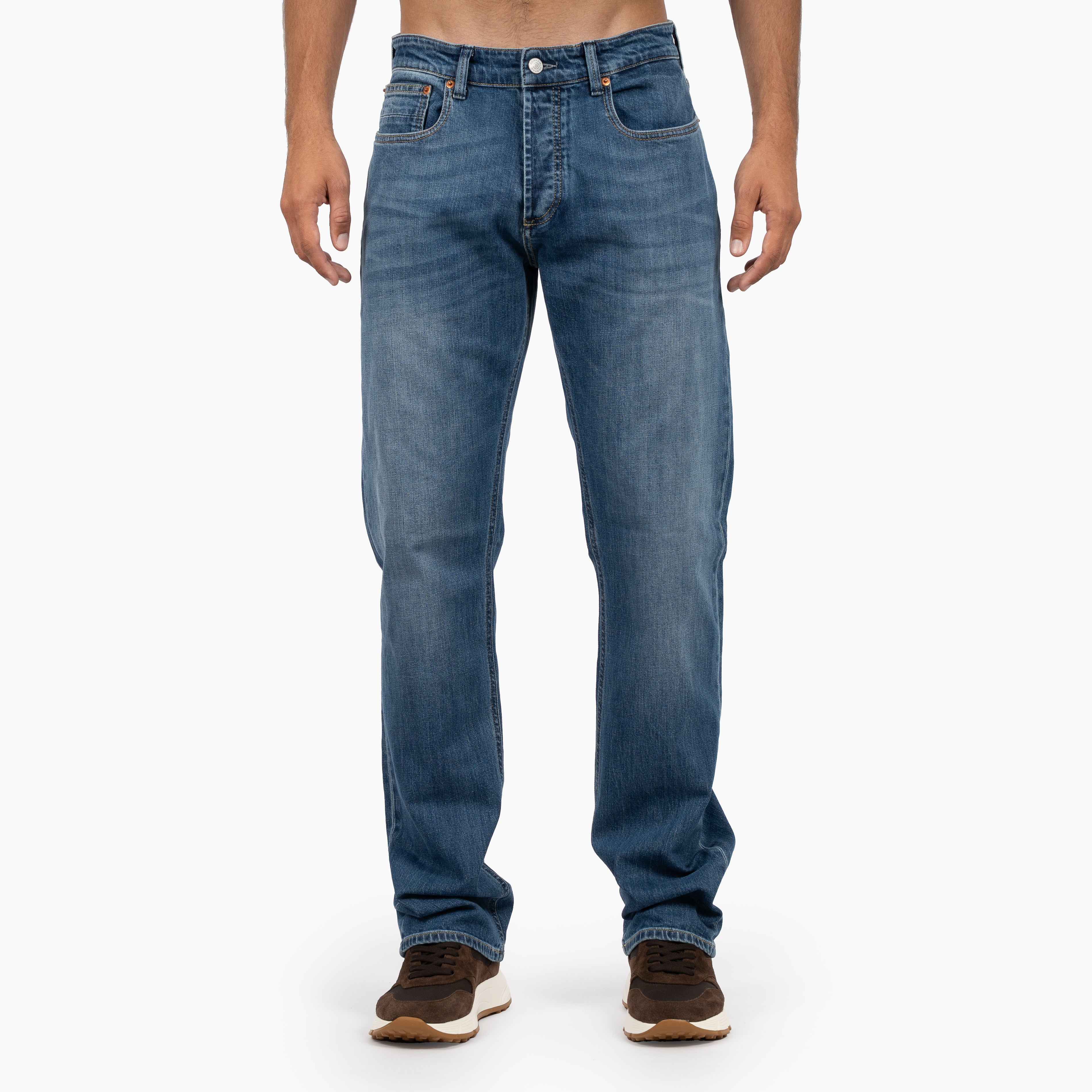 Denham Jeans Middenblauw | Ridge Straight Fit
