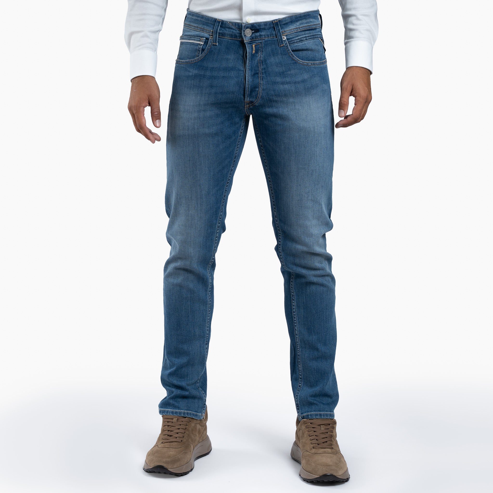 Replay Jeans Middenblauw | Grover Straight Fit
