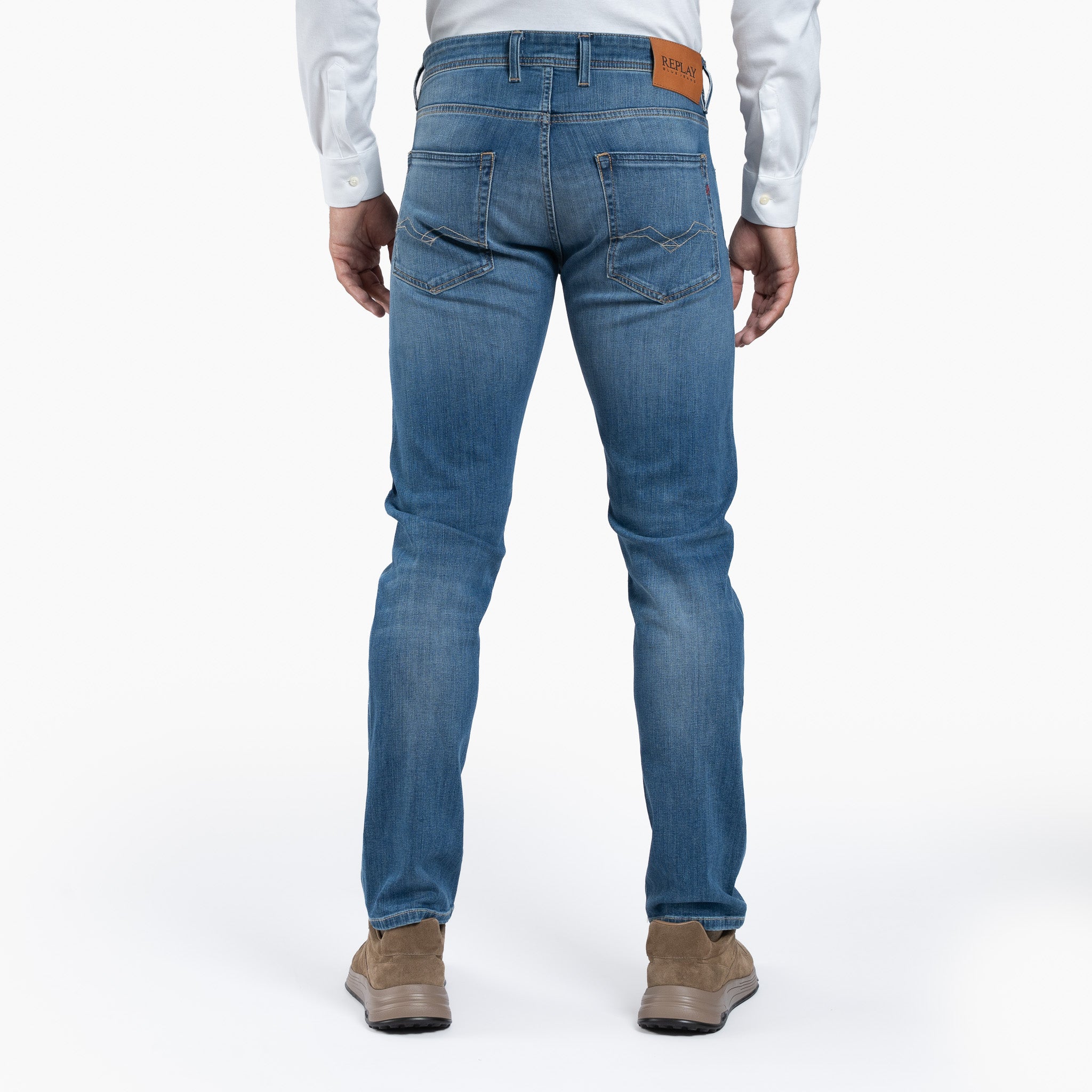 Replay Jeans Middenblauw | Grover Straight Fit