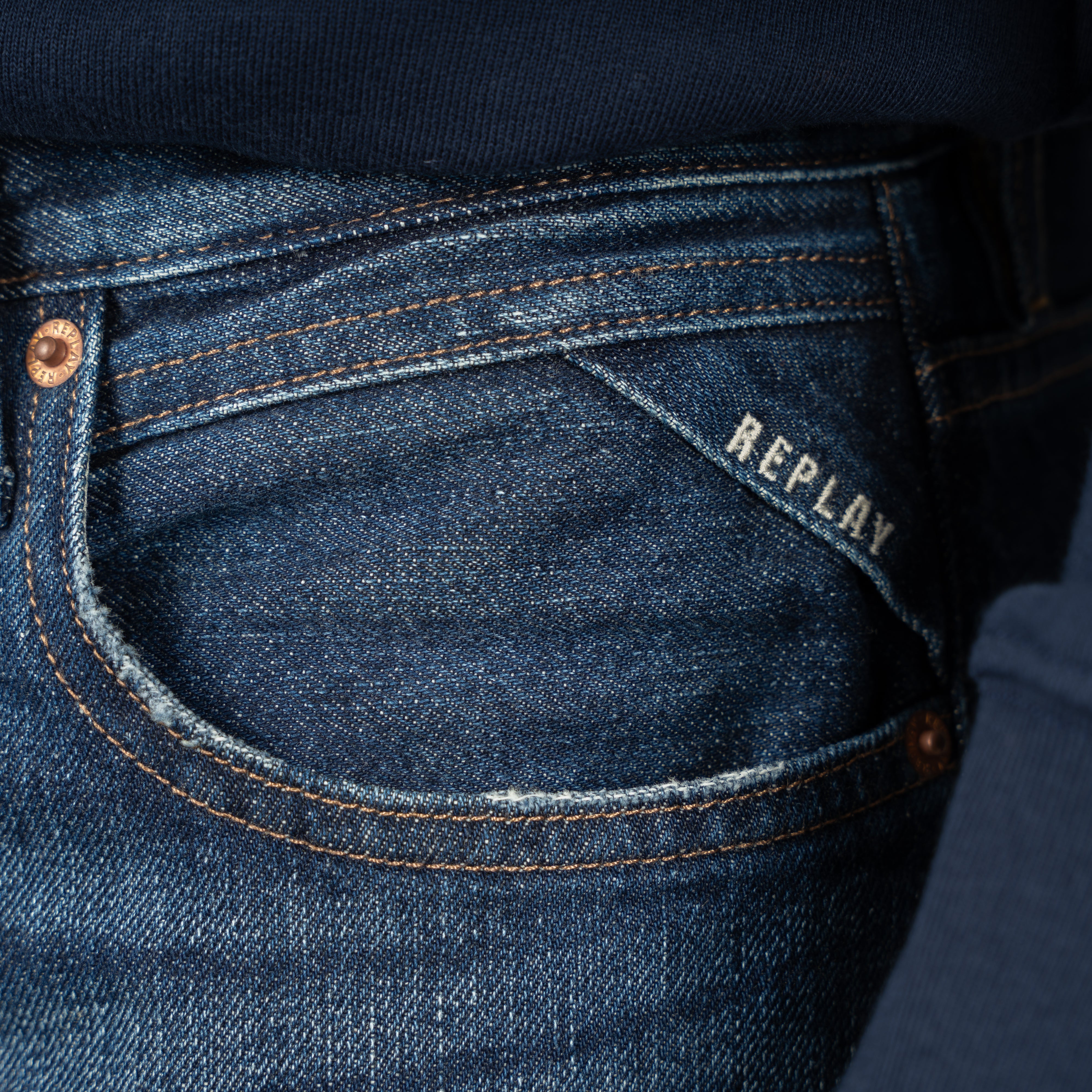 Replay Jeans Donkerblauw | Sartoriale Relaxed Fit