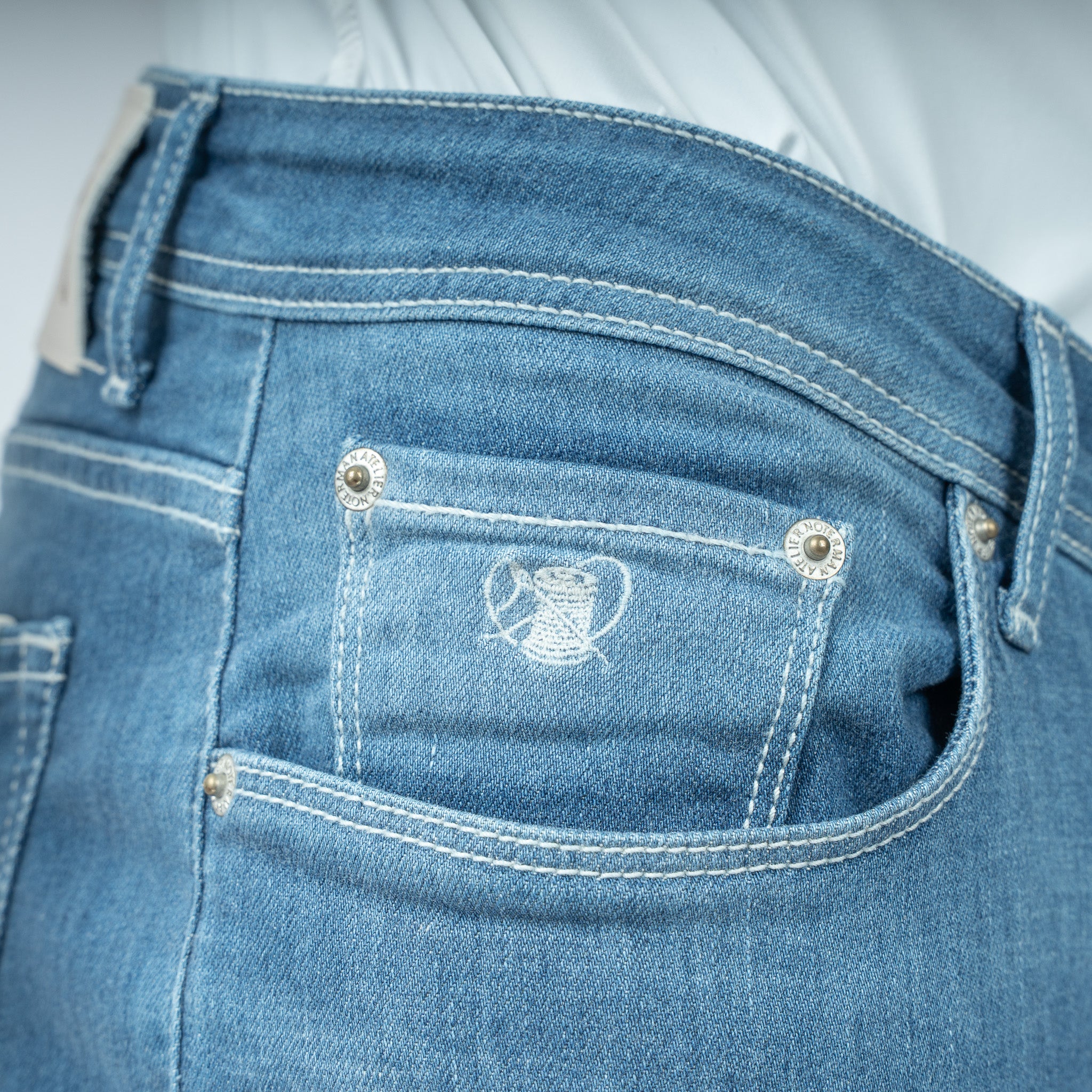 Atelier Noterman Jeans Middenblauw | Slim Fit