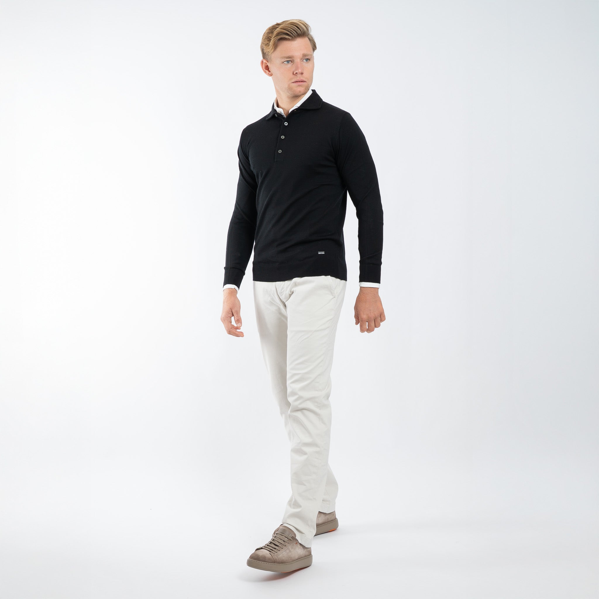 SEVEN DIALS Gebreide Polotrui Zwart | Cooper