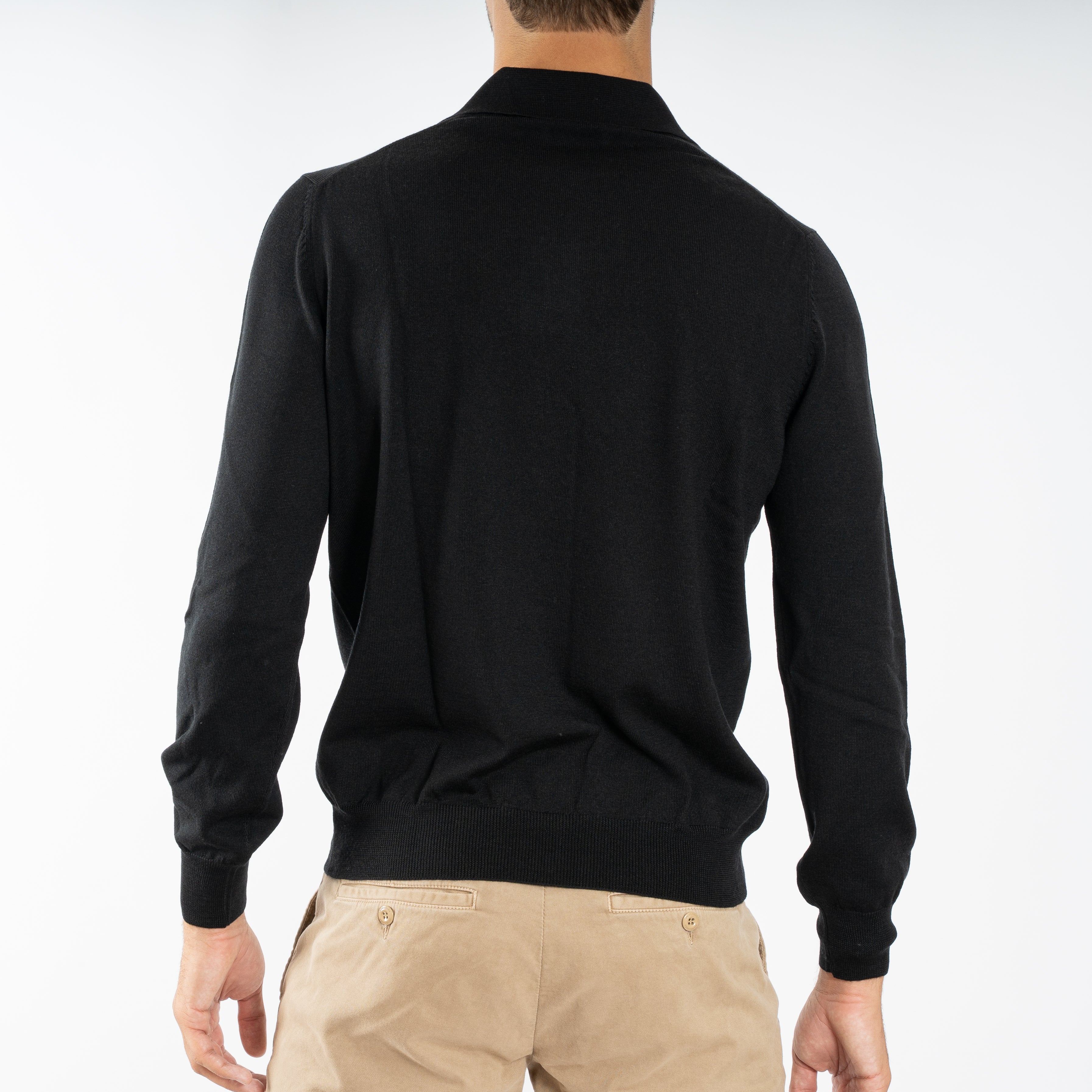 Gran Sasso Gebreide Trui met Polokraag Zwart | Athleisure