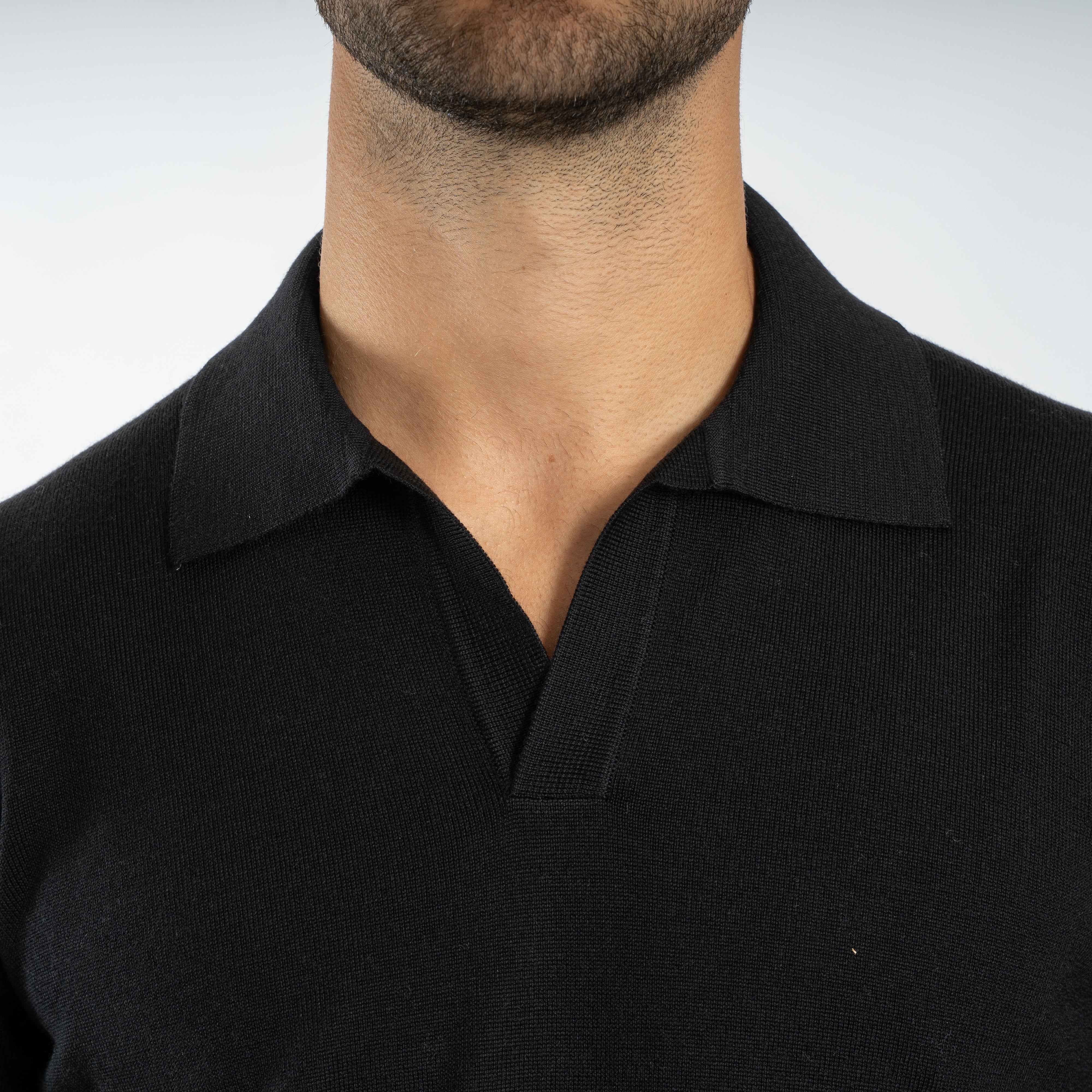 Gran Sasso Gebreide Trui met Polokraag Zwart | Athleisure
