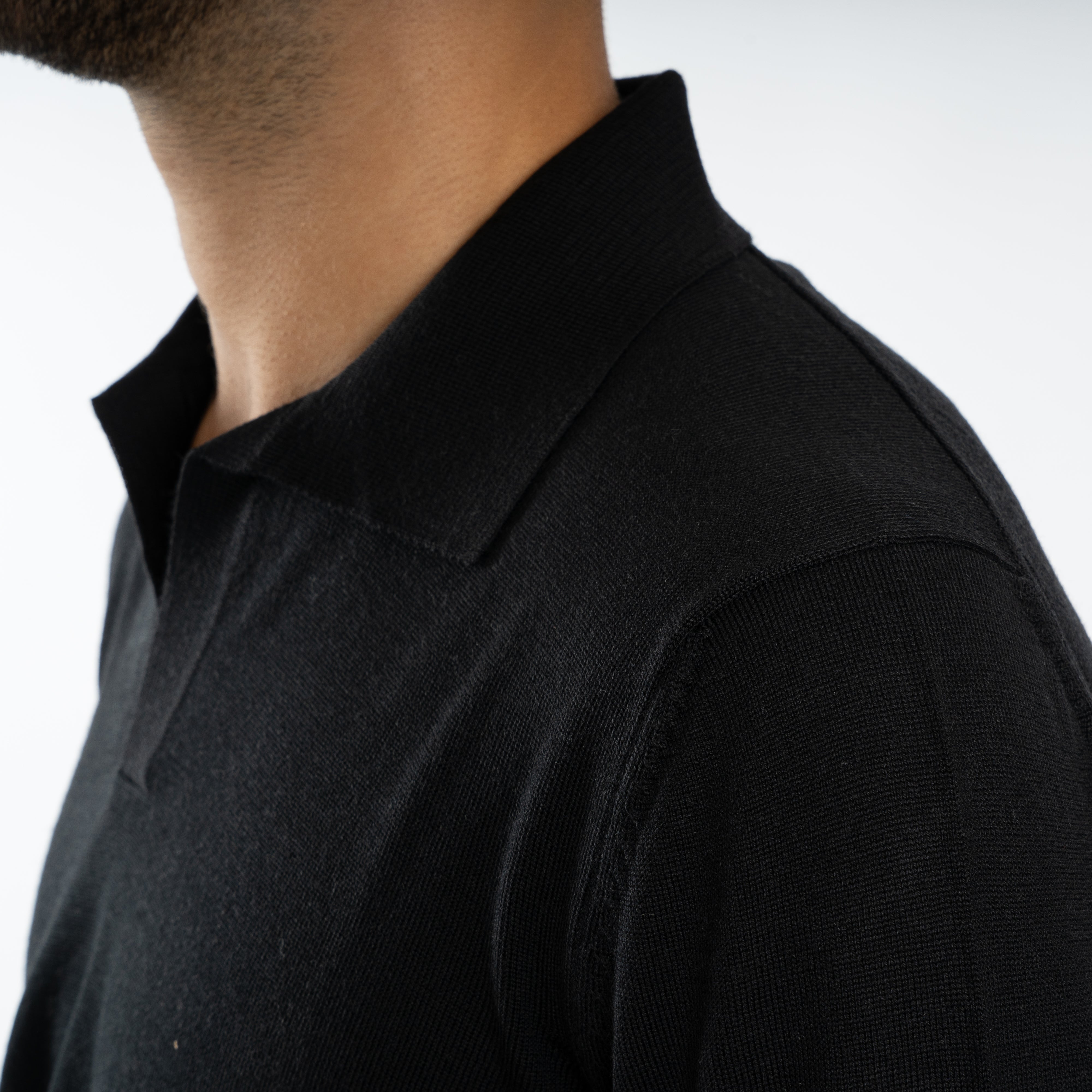 Gran Sasso Gebreide Trui met Polokraag Zwart | Athleisure