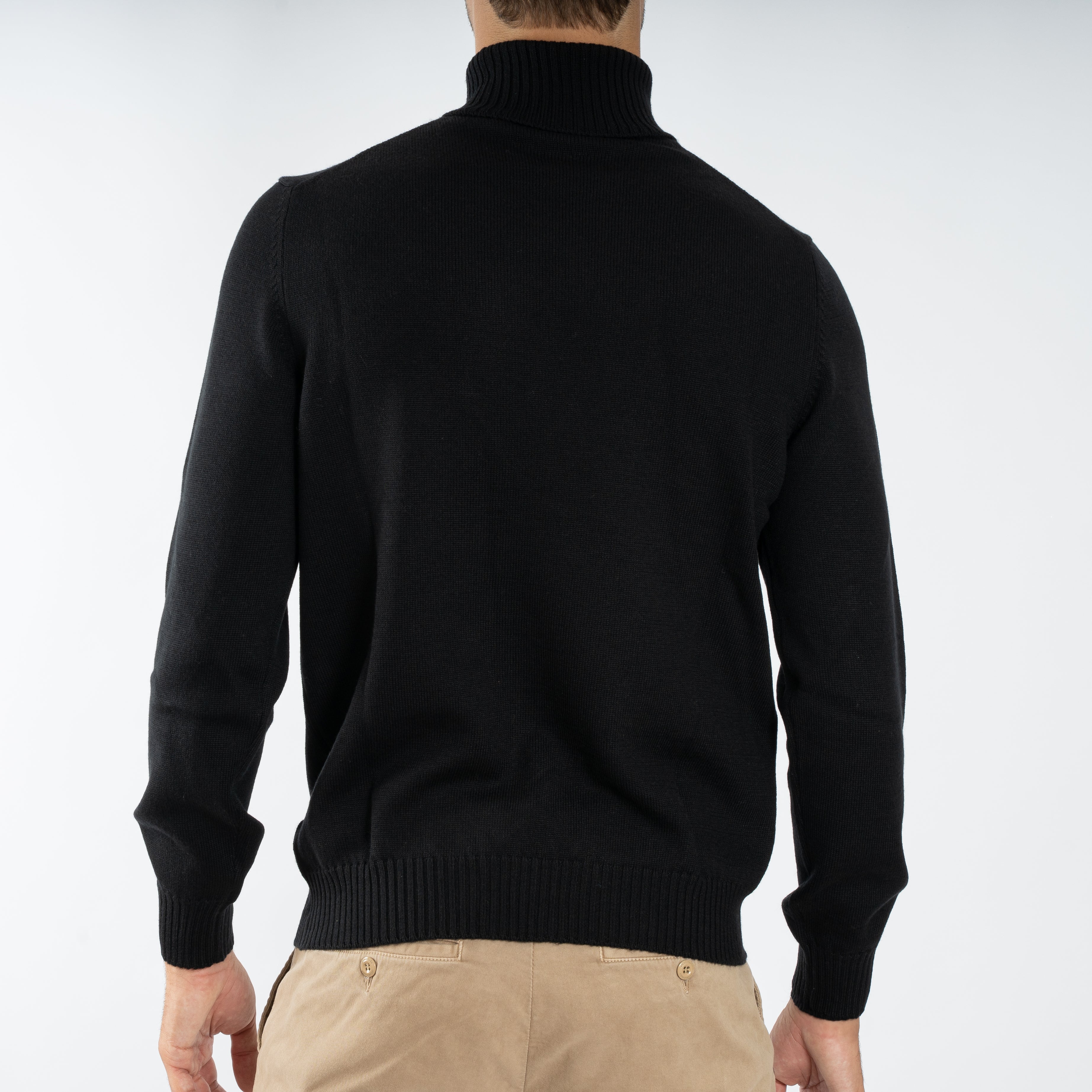 Gran Sasso Gebreide Coltrui Zwart | Extrafine Merino