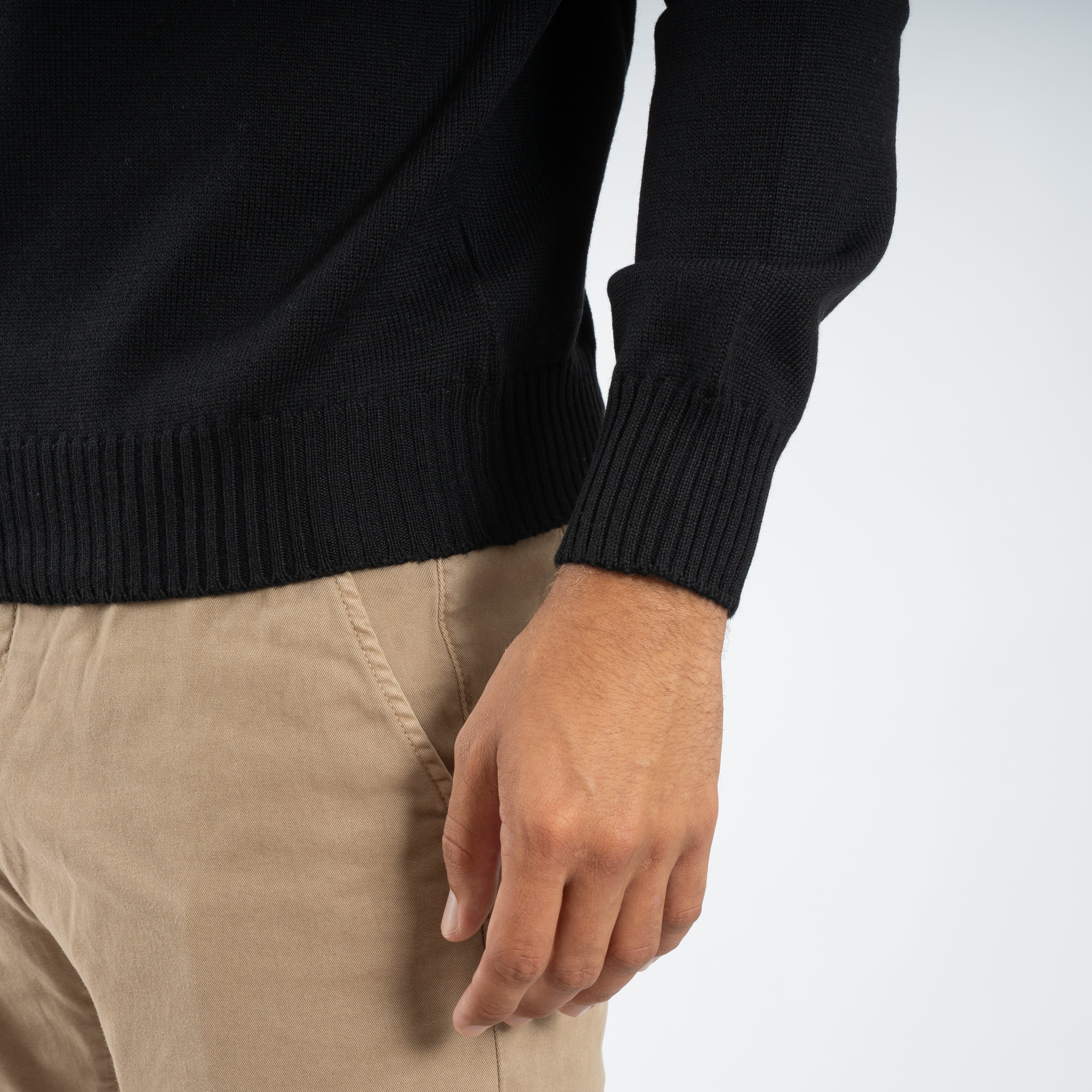 Gran Sasso Gebreide Coltrui Zwart | Extrafine Merino