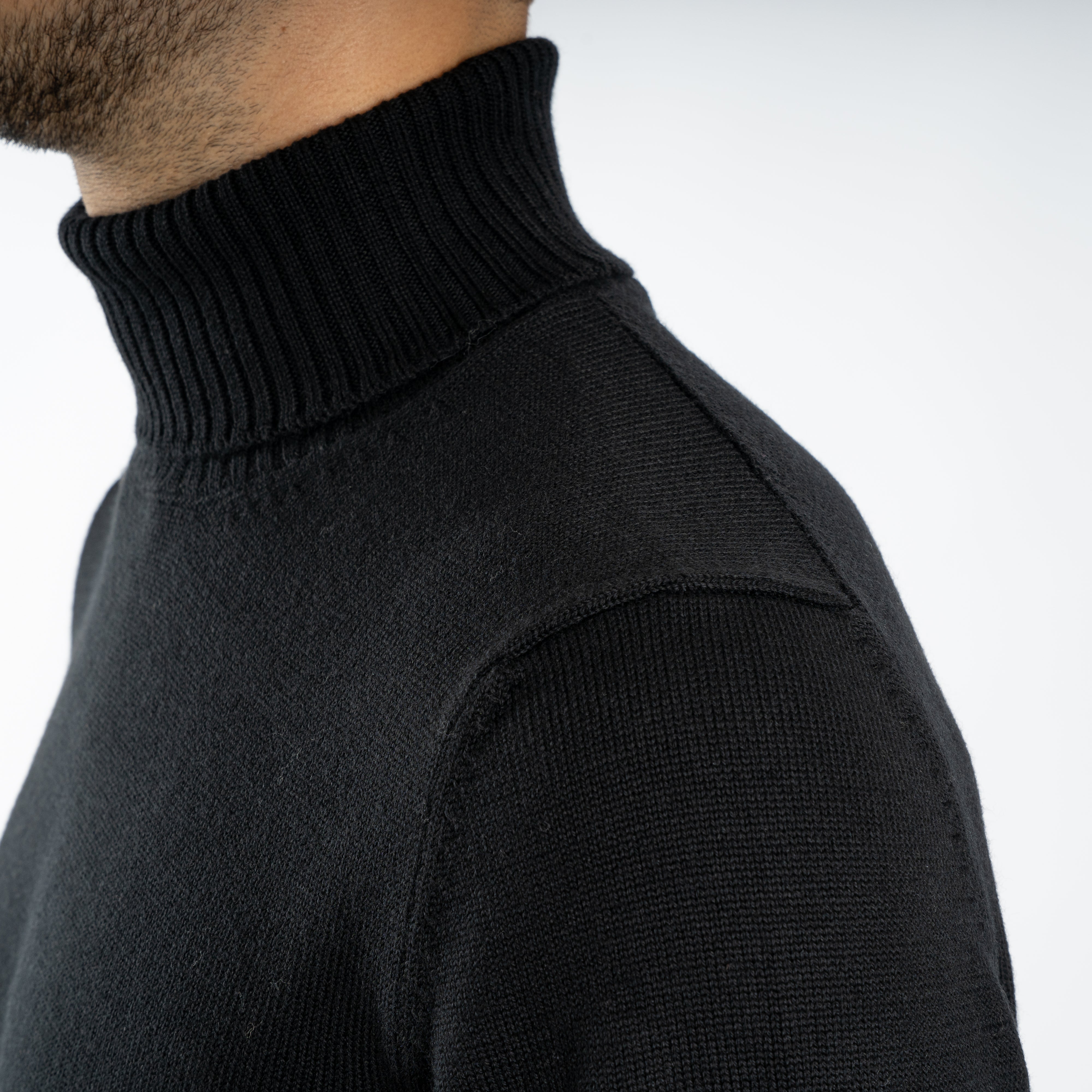 Gran Sasso Gebreide Coltrui Zwart | Extrafine Merino