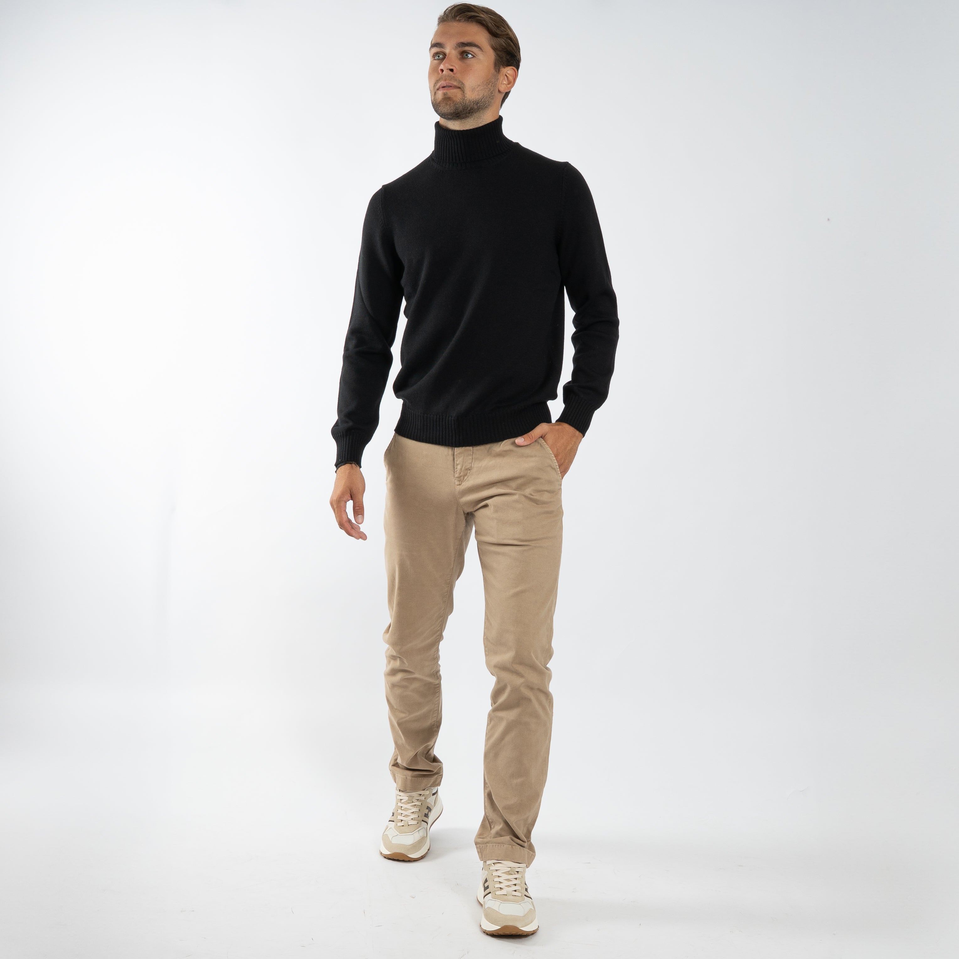 Gran Sasso Gebreide Coltrui Zwart | Extrafine Merino