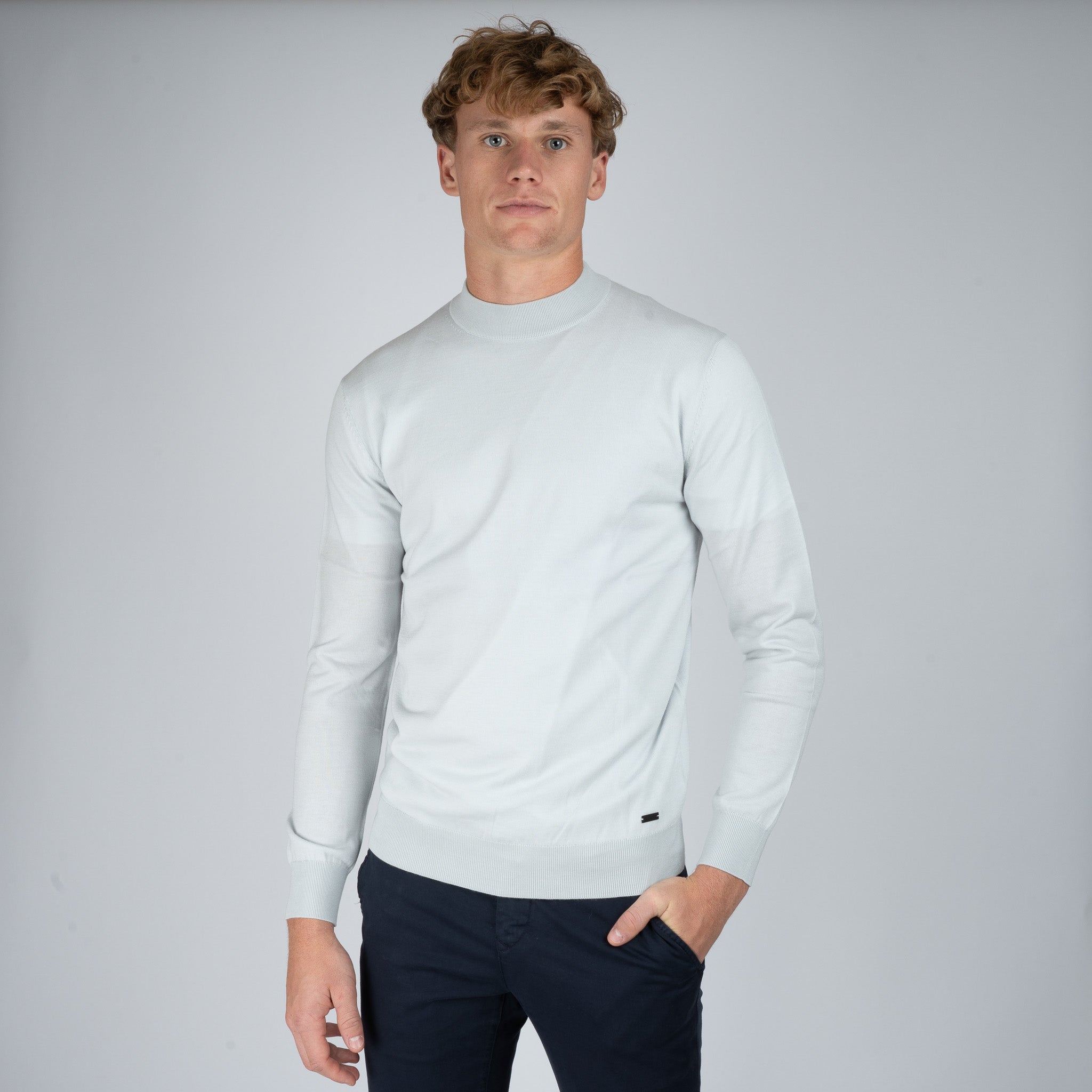 SEVEN DIALS Gebreide Turtleneck Trui Ijsblauw | Goy