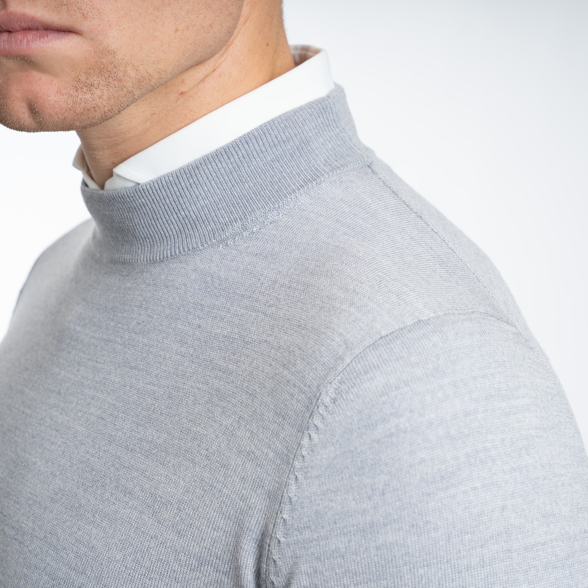 SEVEN DIALS Gebreide Turtleneck Trui Grijs | Goy