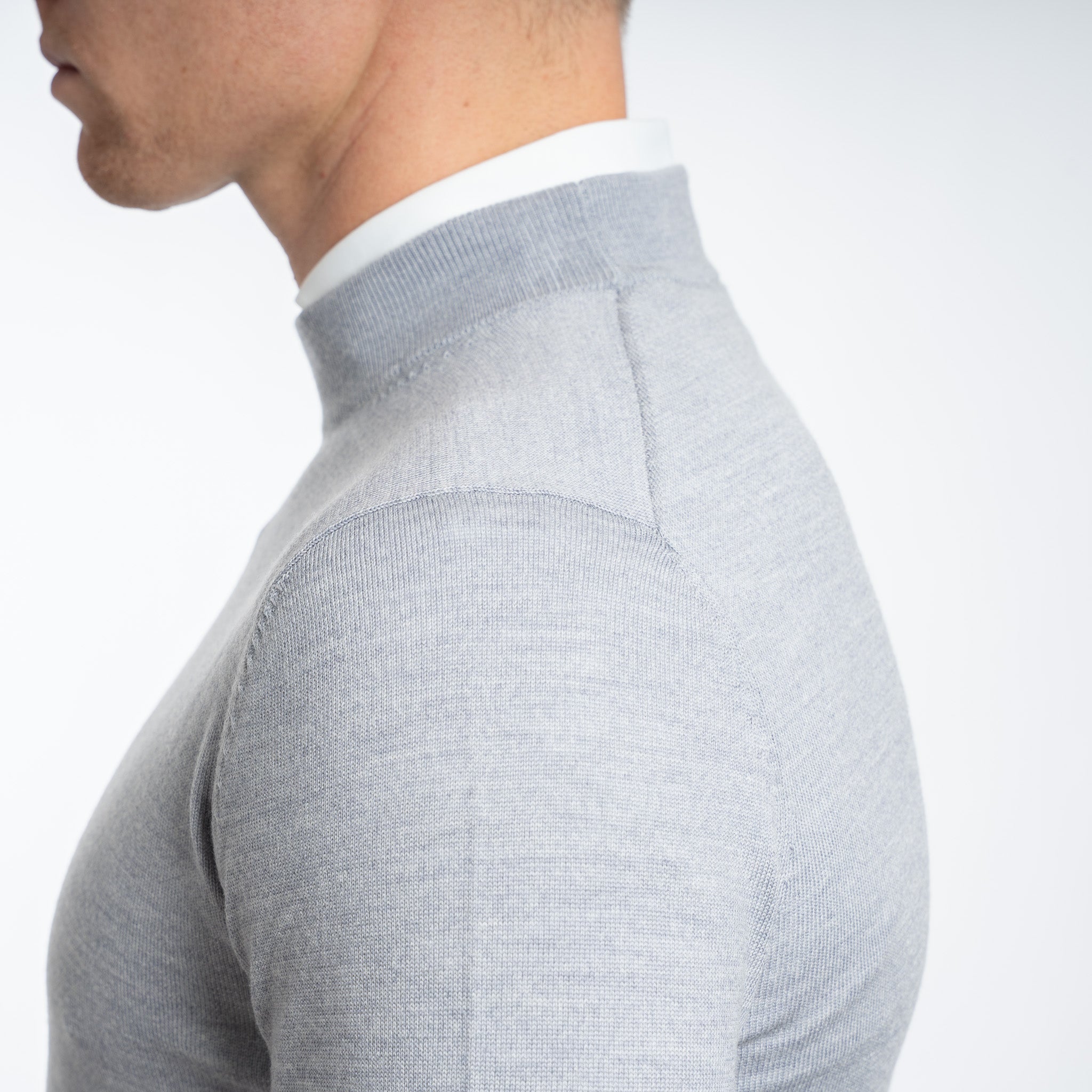 SEVEN DIALS Gebreide Turtleneck Trui Grijs | Goy