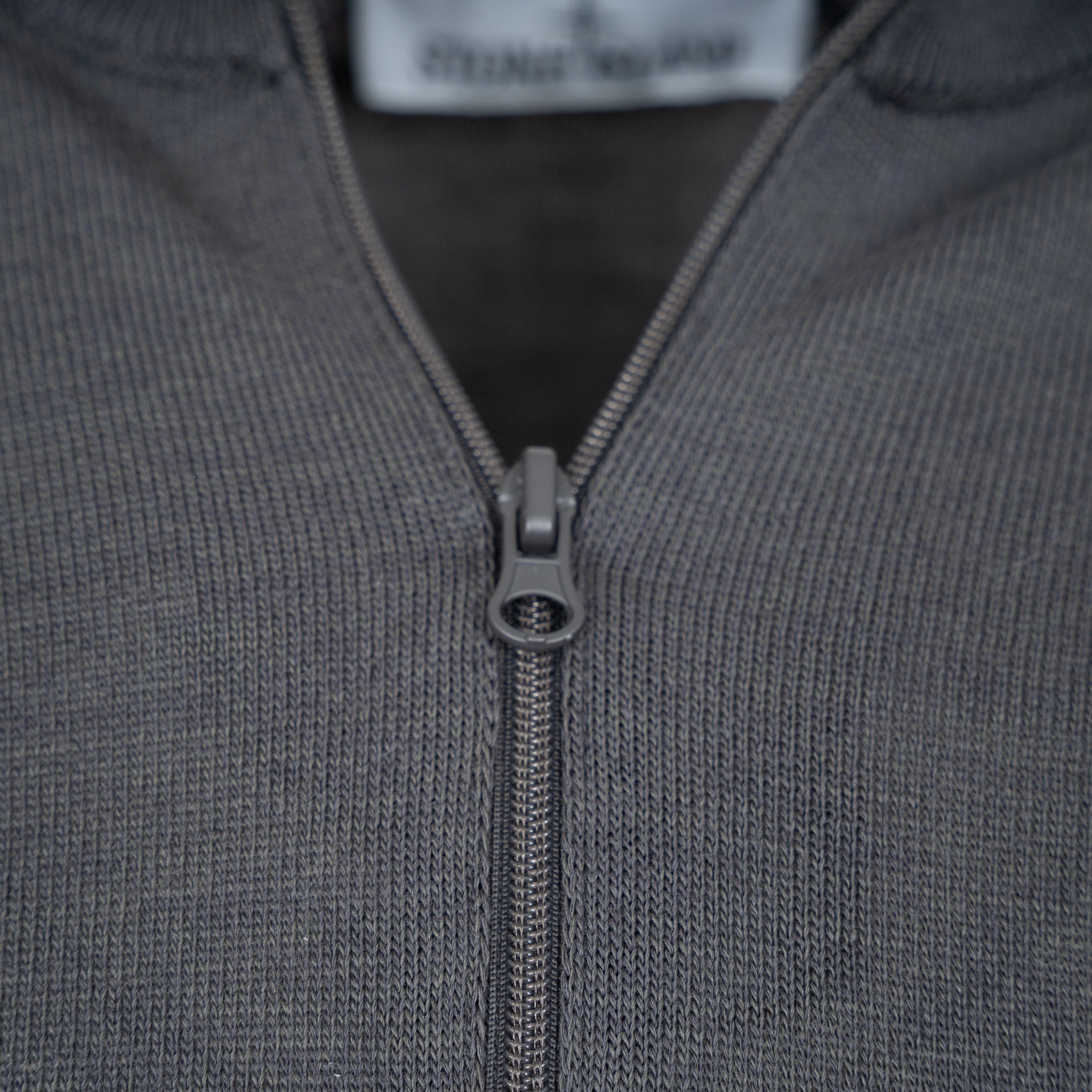 Stone Island Gebreide Trui met Rits Grijs | Stellina