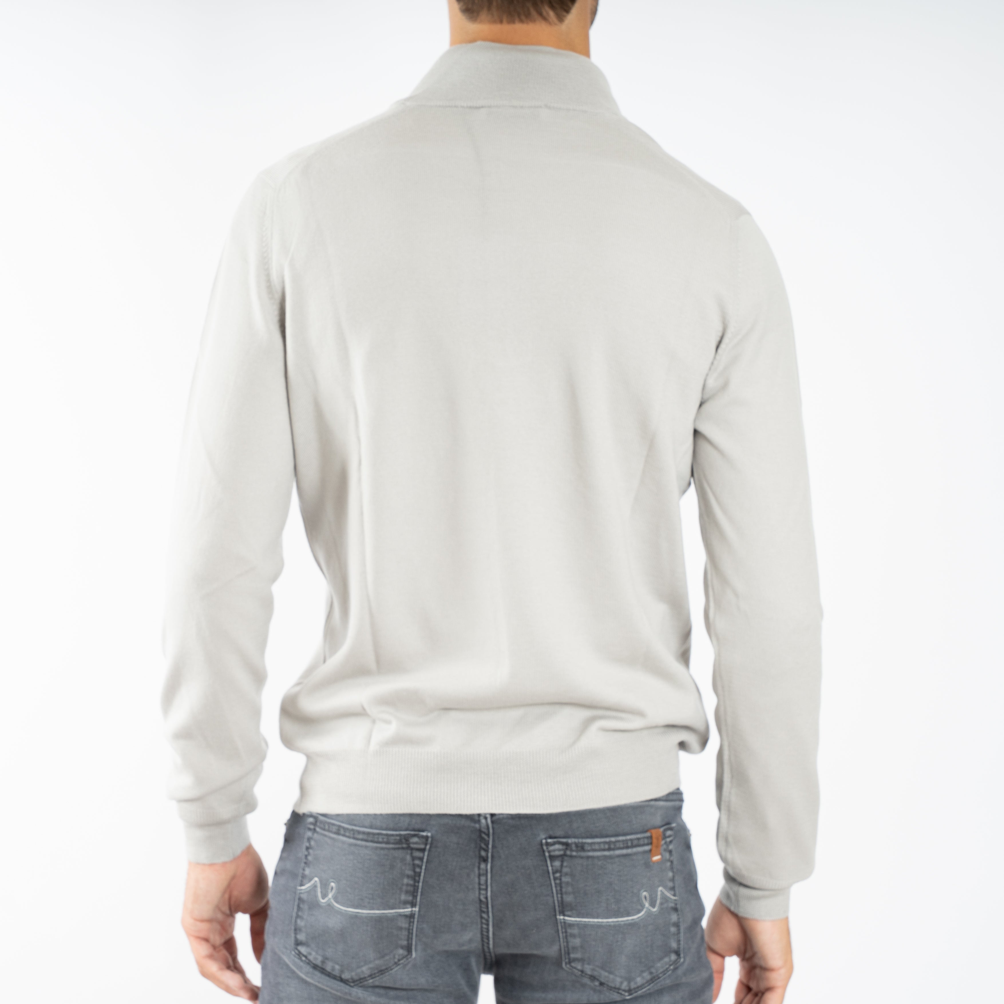 Gran Sasso Gebreide Trui met Rits Kitwit | Extrafine Merino