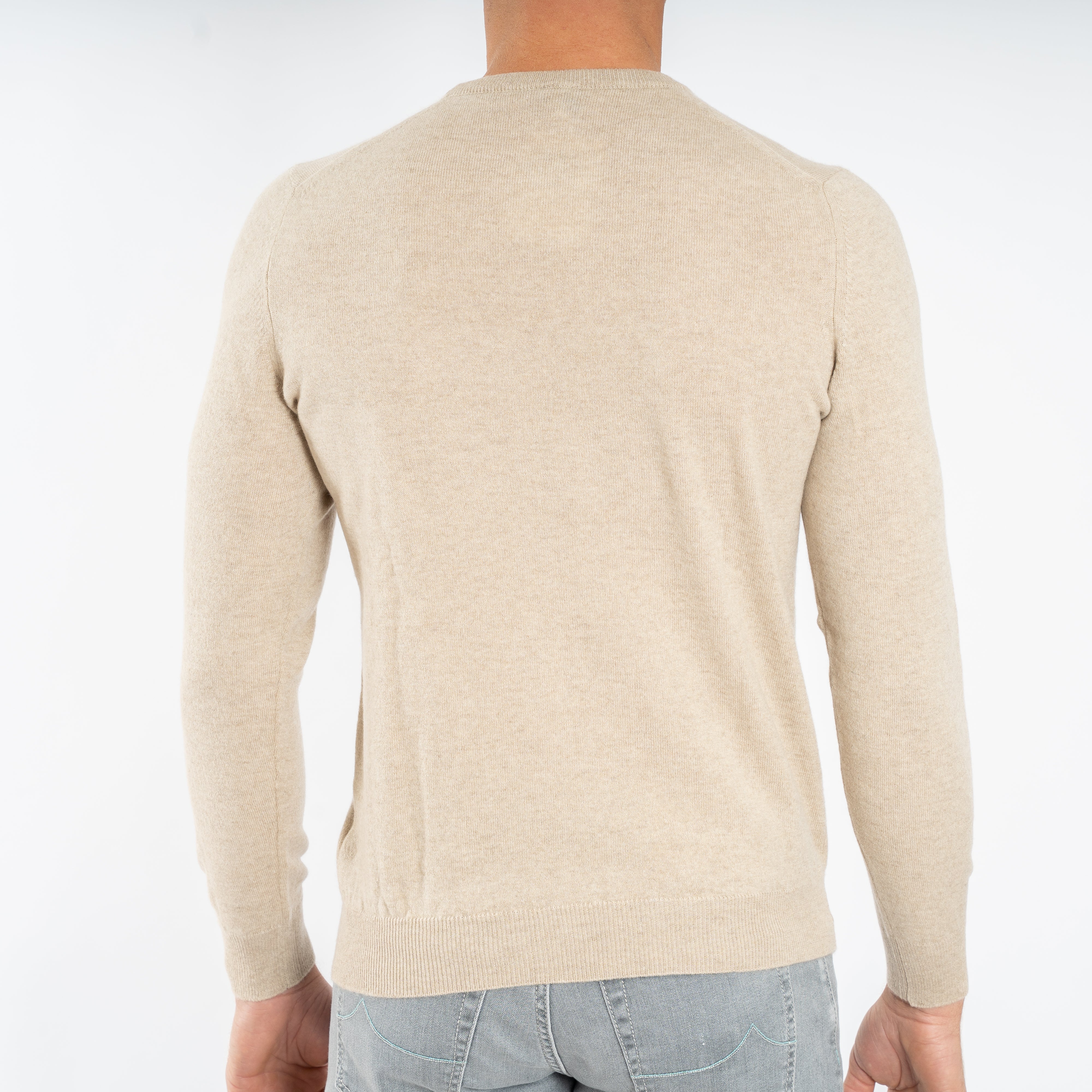 Fedeli Gebreide Trui Ronde Hals Beige | Argentina