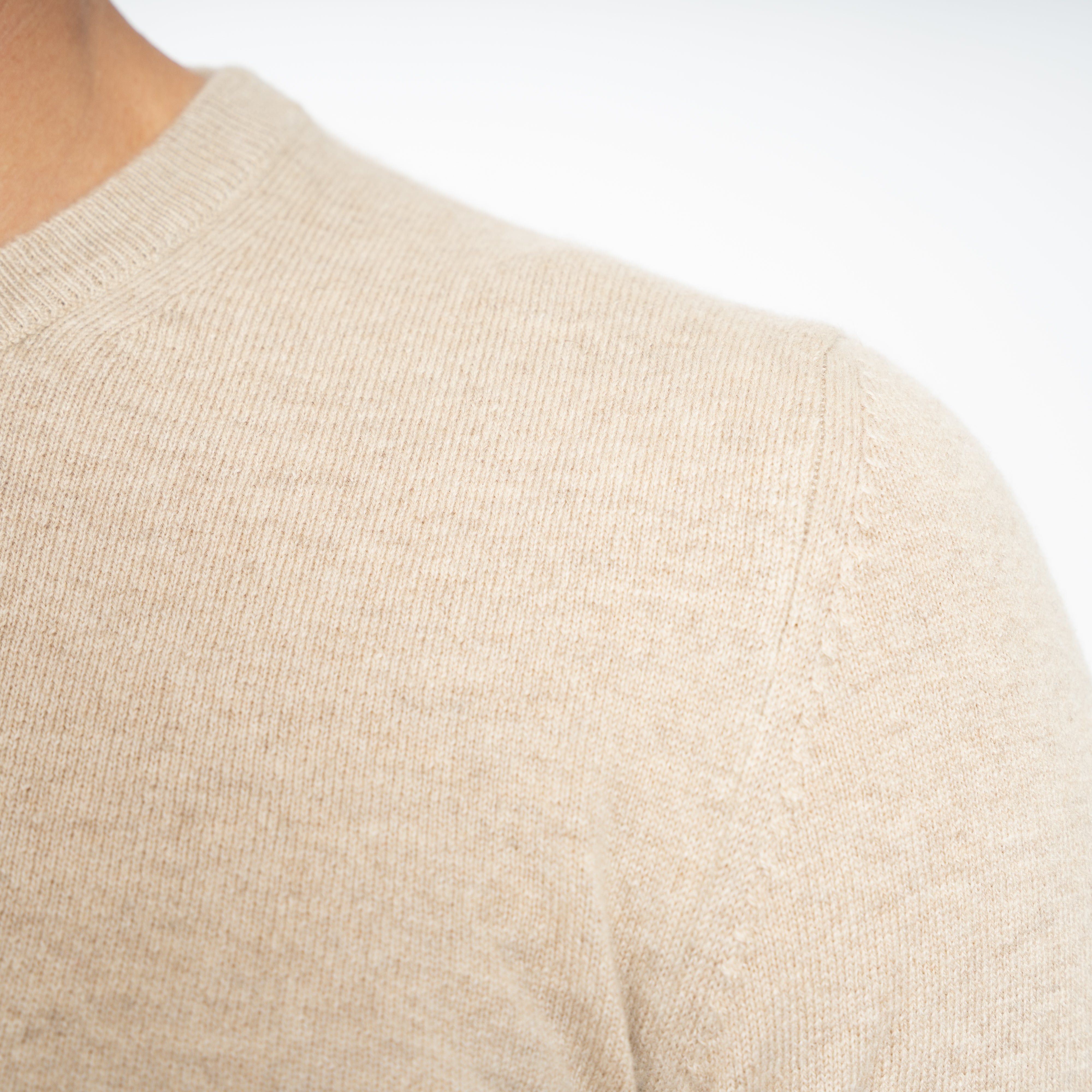 Fedeli Gebreide Trui Ronde Hals Beige | Argentina
