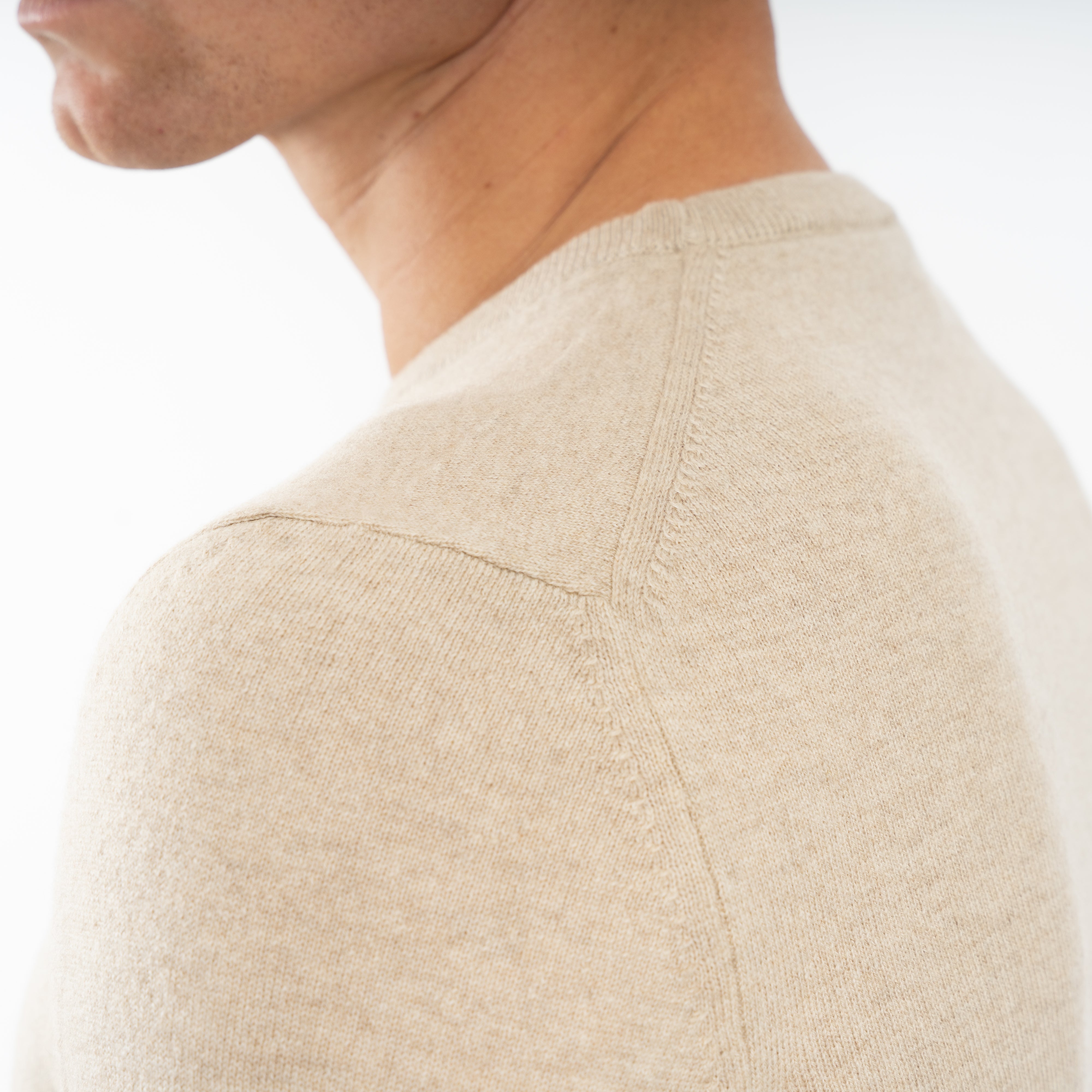 Fedeli Gebreide Trui Ronde Hals Beige | Argentina
