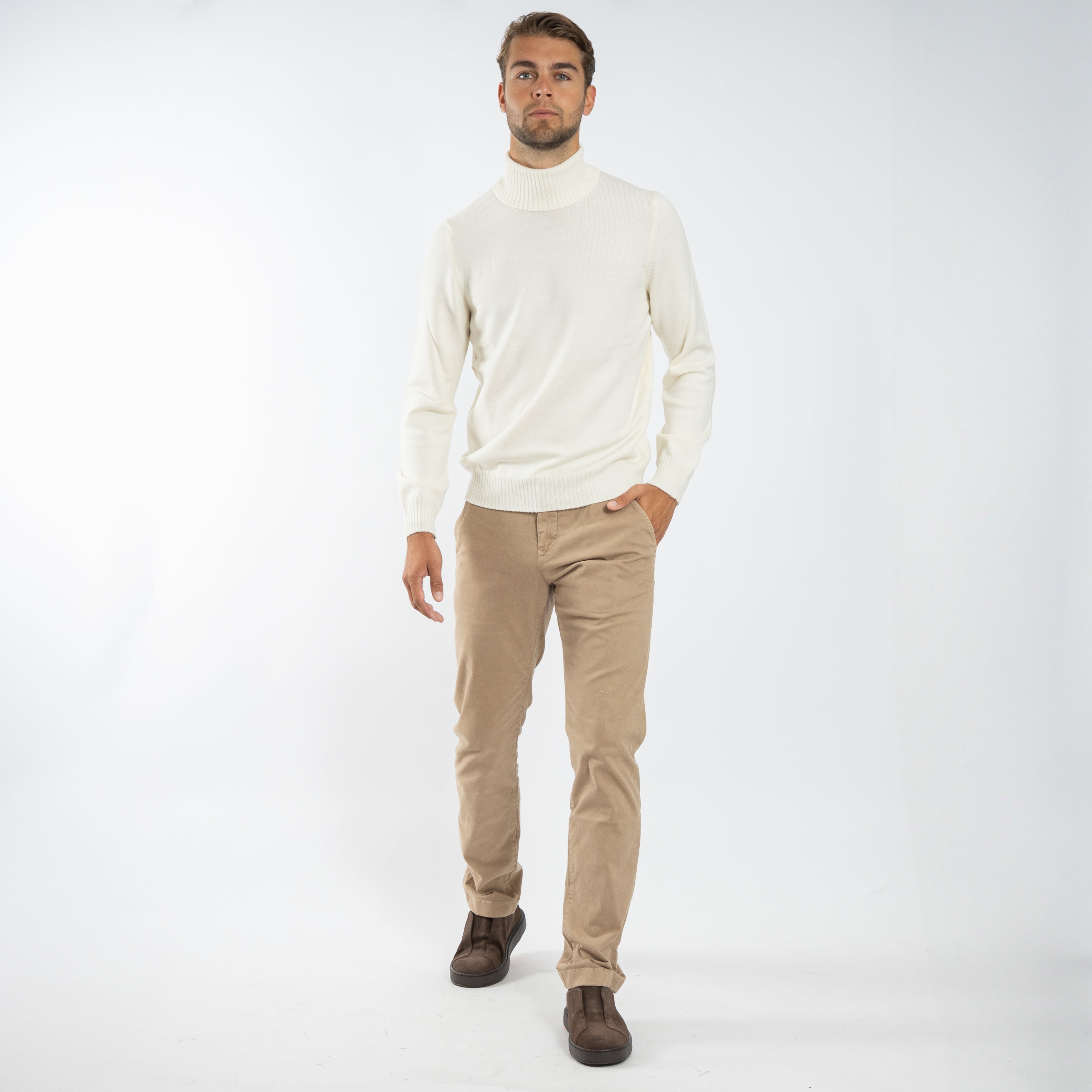 Gran Sasso Gebreide Coltrui Creme | Extrafine Merino