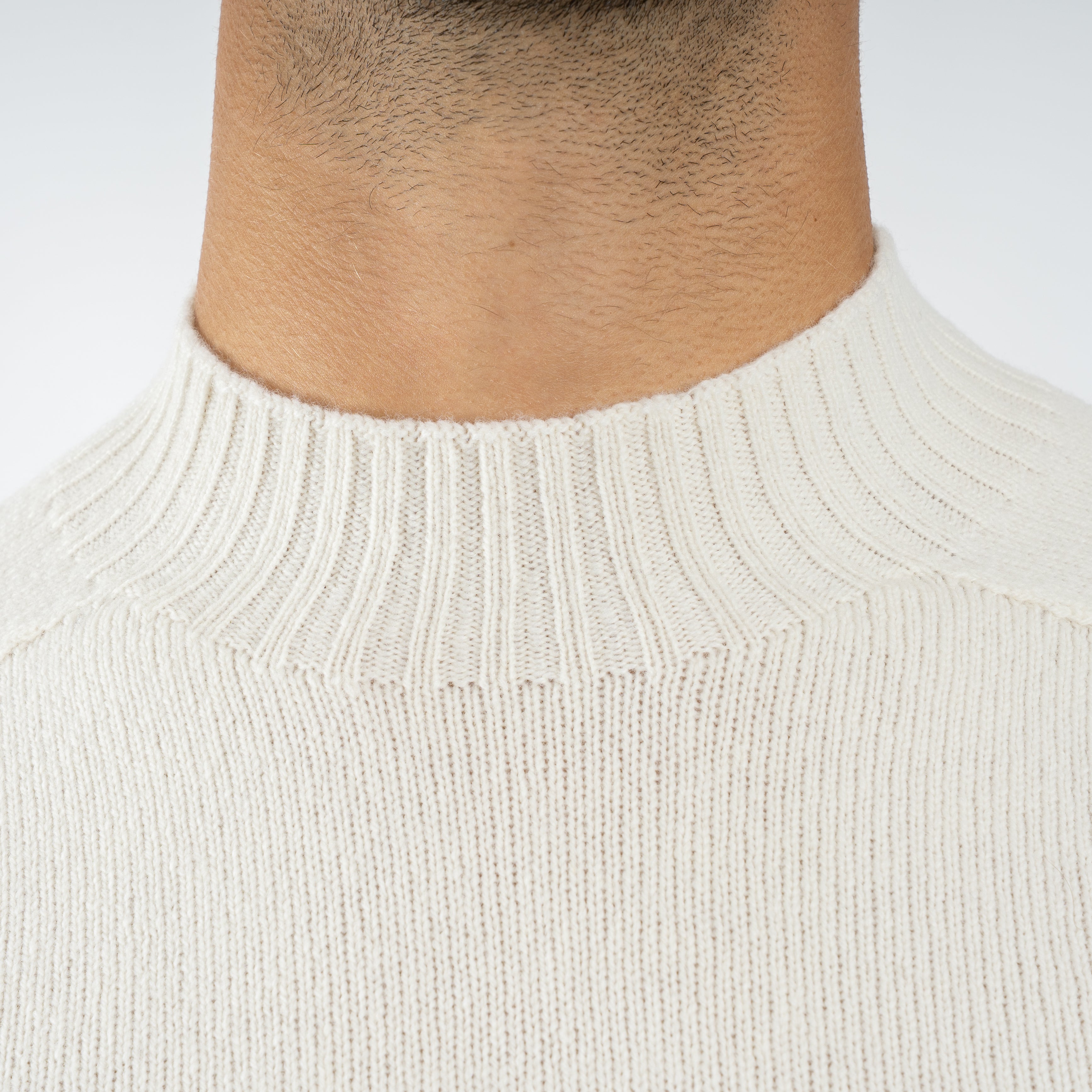 Gran Sasso Gebreide Turtleneck Creme | Super Geelong