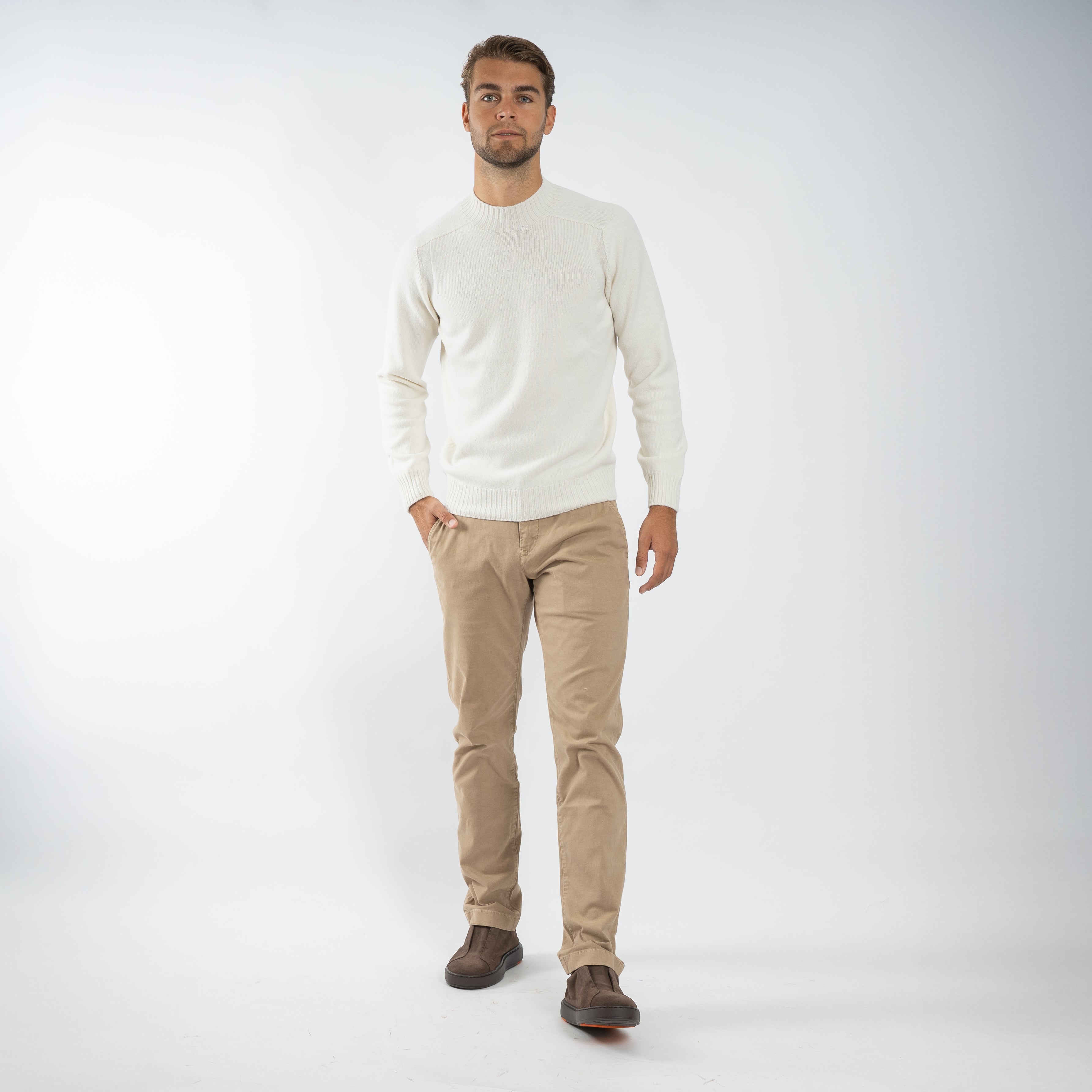 Gran Sasso Gebreide Turtleneck Creme | Super Geelong