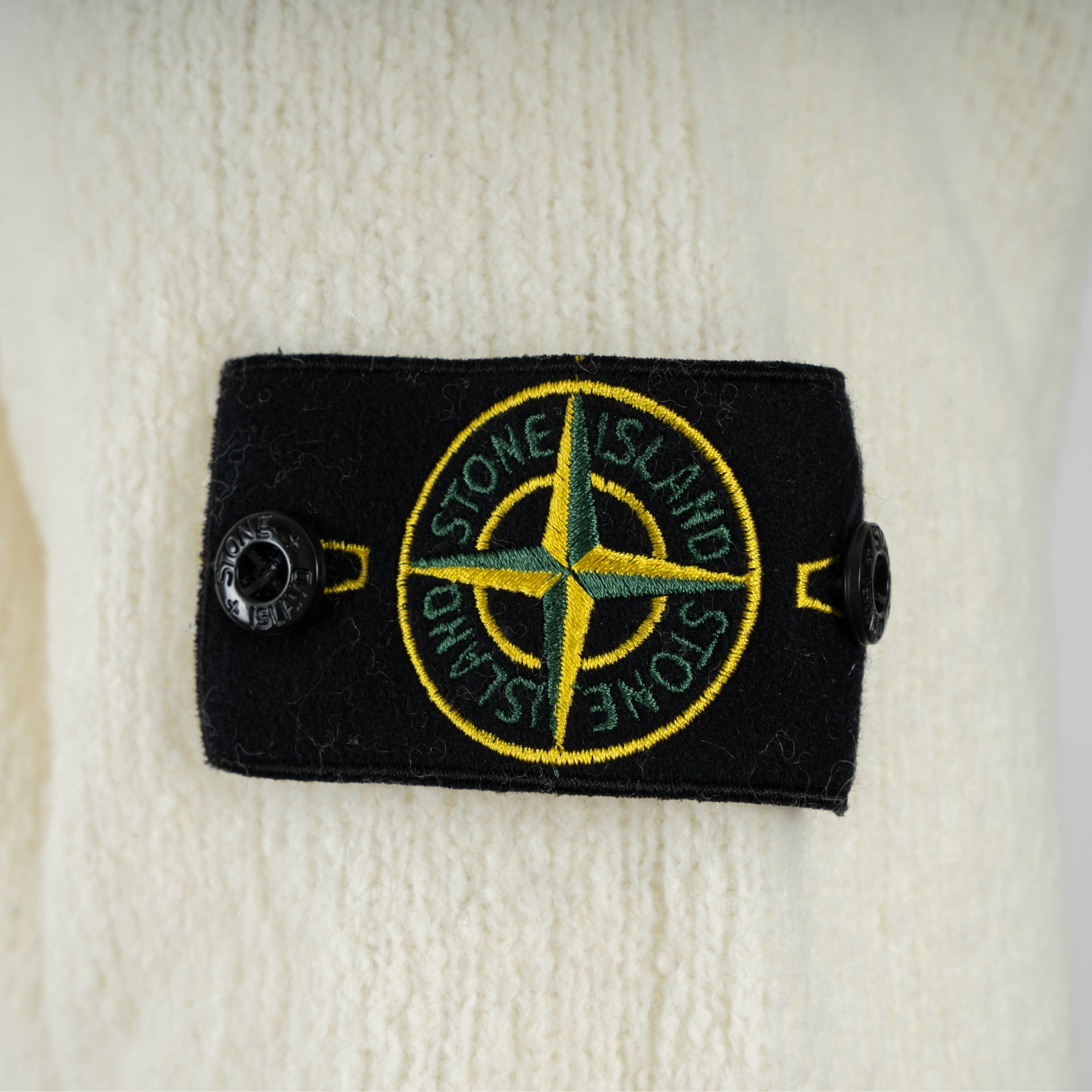 Stone Island Gebreide Trui Crème | Fancy Yarn