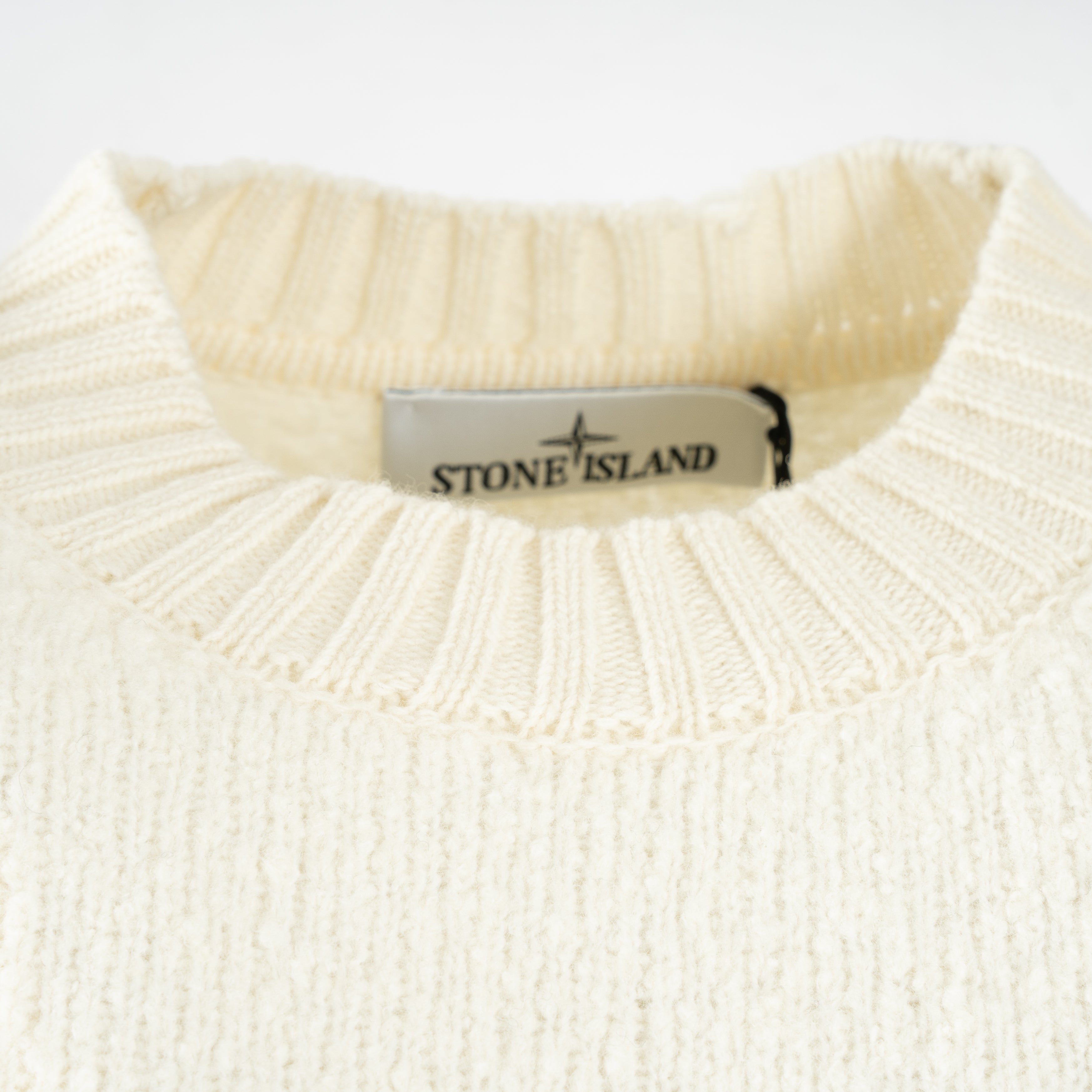 Stone Island Gebreide Trui Crème | Fancy Yarn