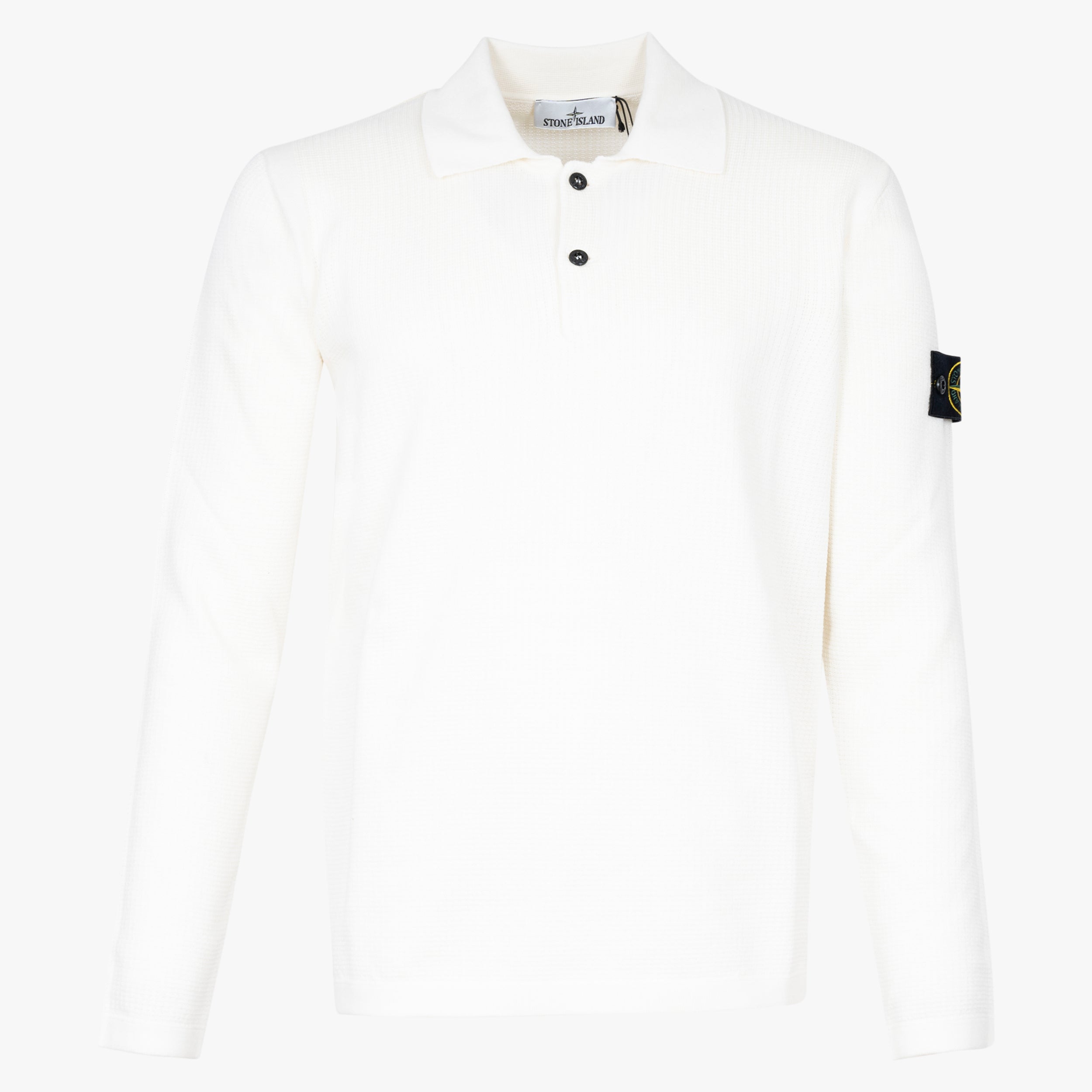 Stone Island Gebreide Polotrui Crème | Micro Stitch