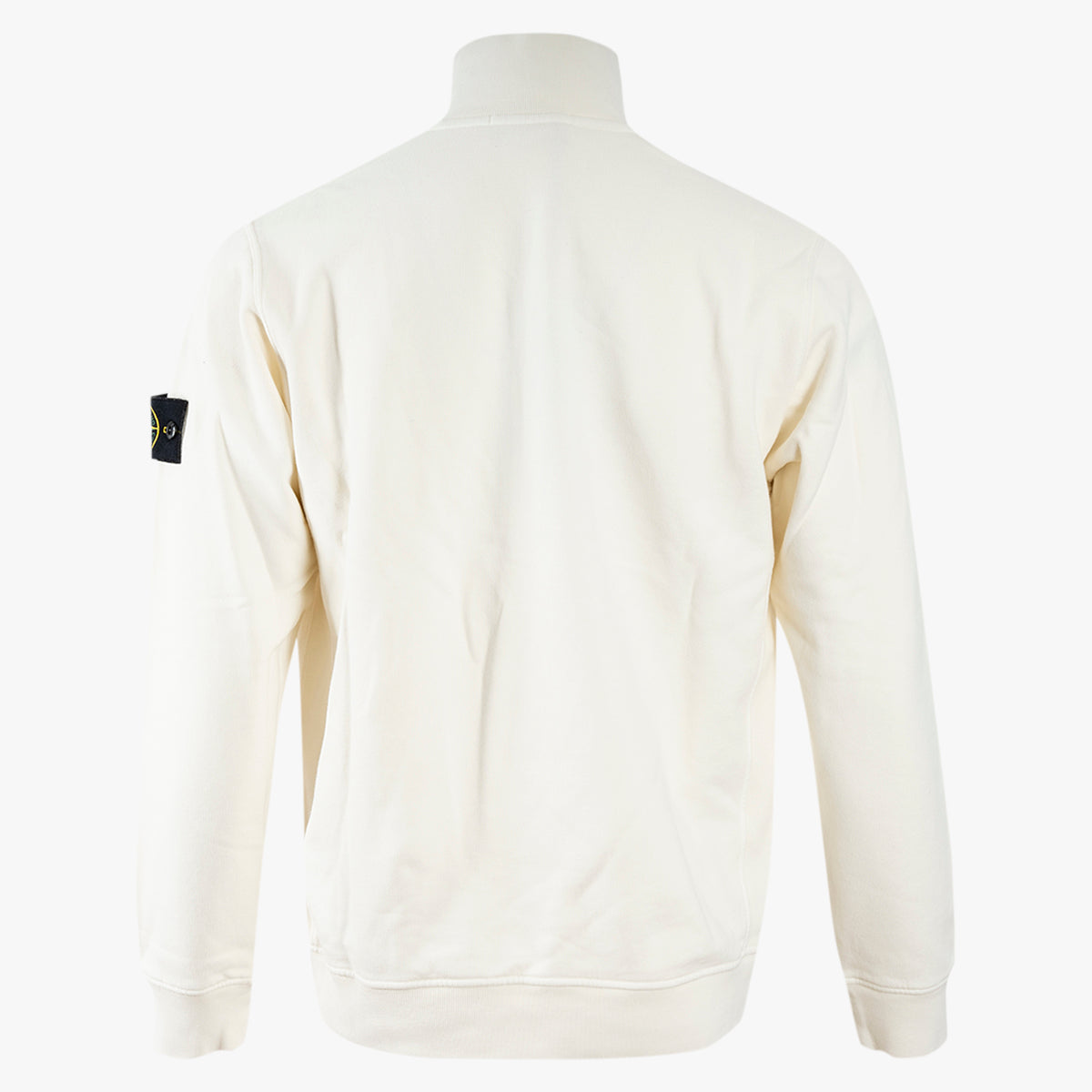 Stone Island Sweater met Rits Crème | Brushed Cotton