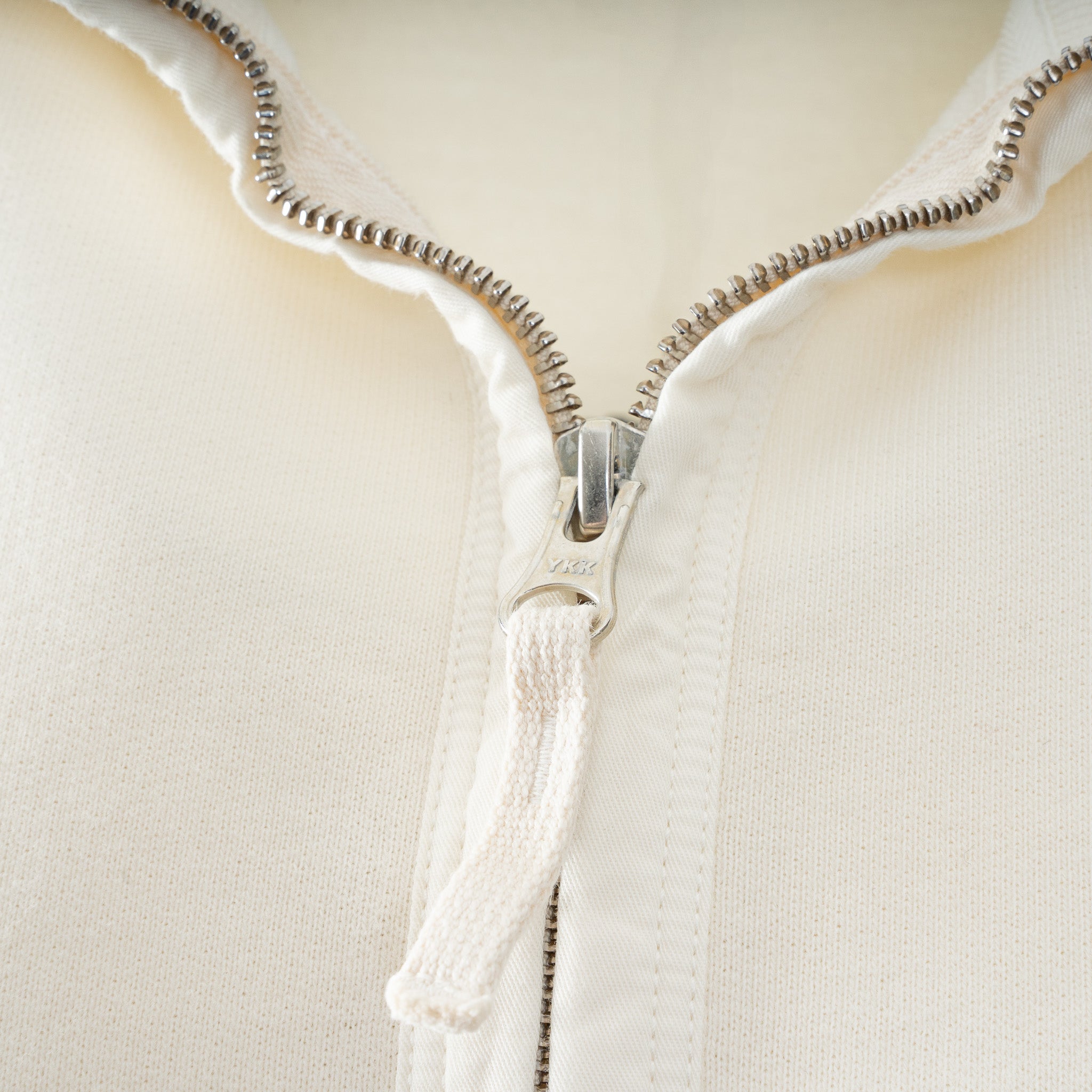 Stone Island Sweater met Rits Crème | Brushed Cotton