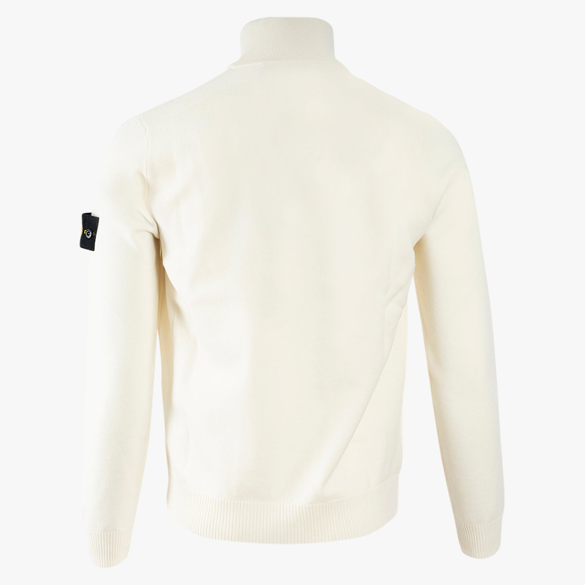 Stone Island Gebreide Trui met Knopenlijst Crème | Stretch RWS Wool