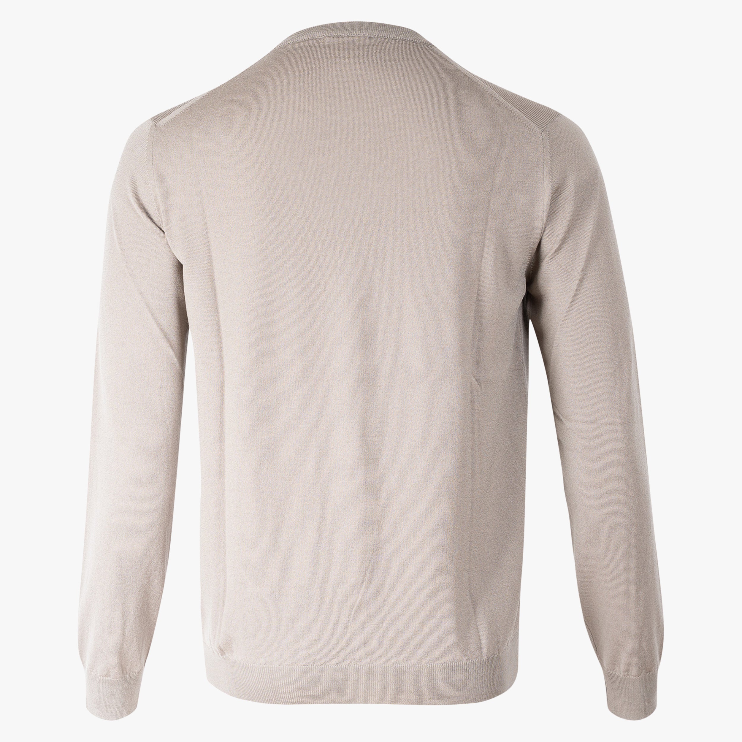 Zanone Gebreide ronde hals trui beige | Flexwool