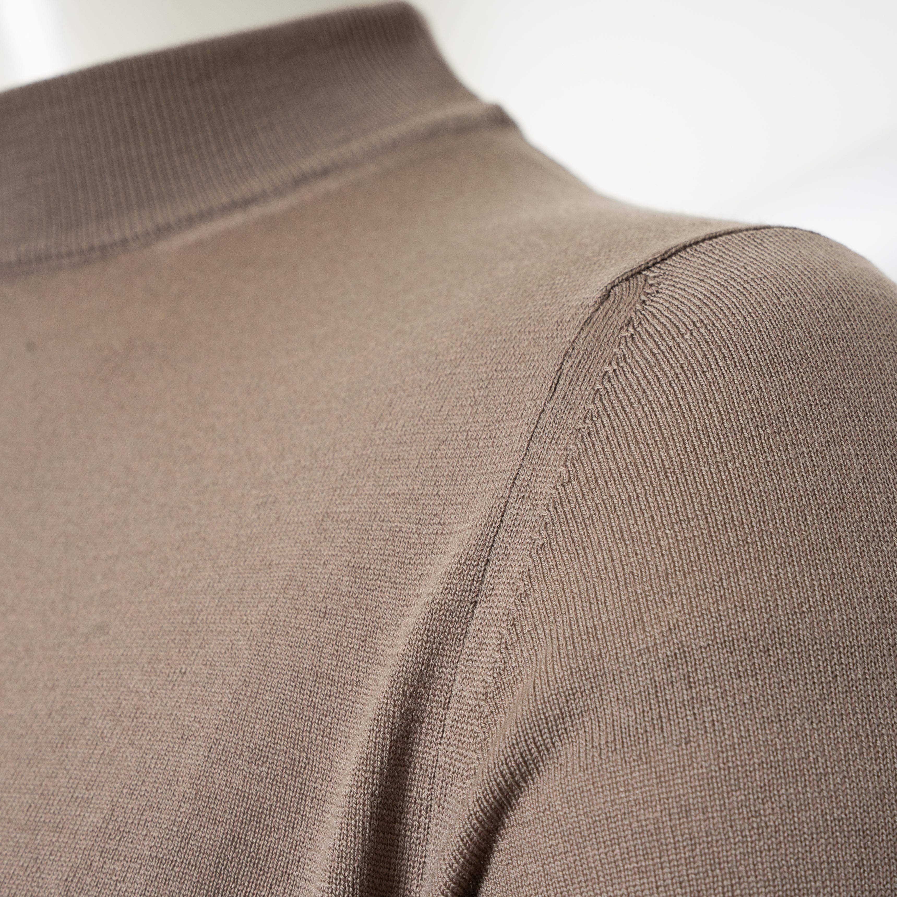 Zanone Gebreide Turtleneck Taupe | Flexwool