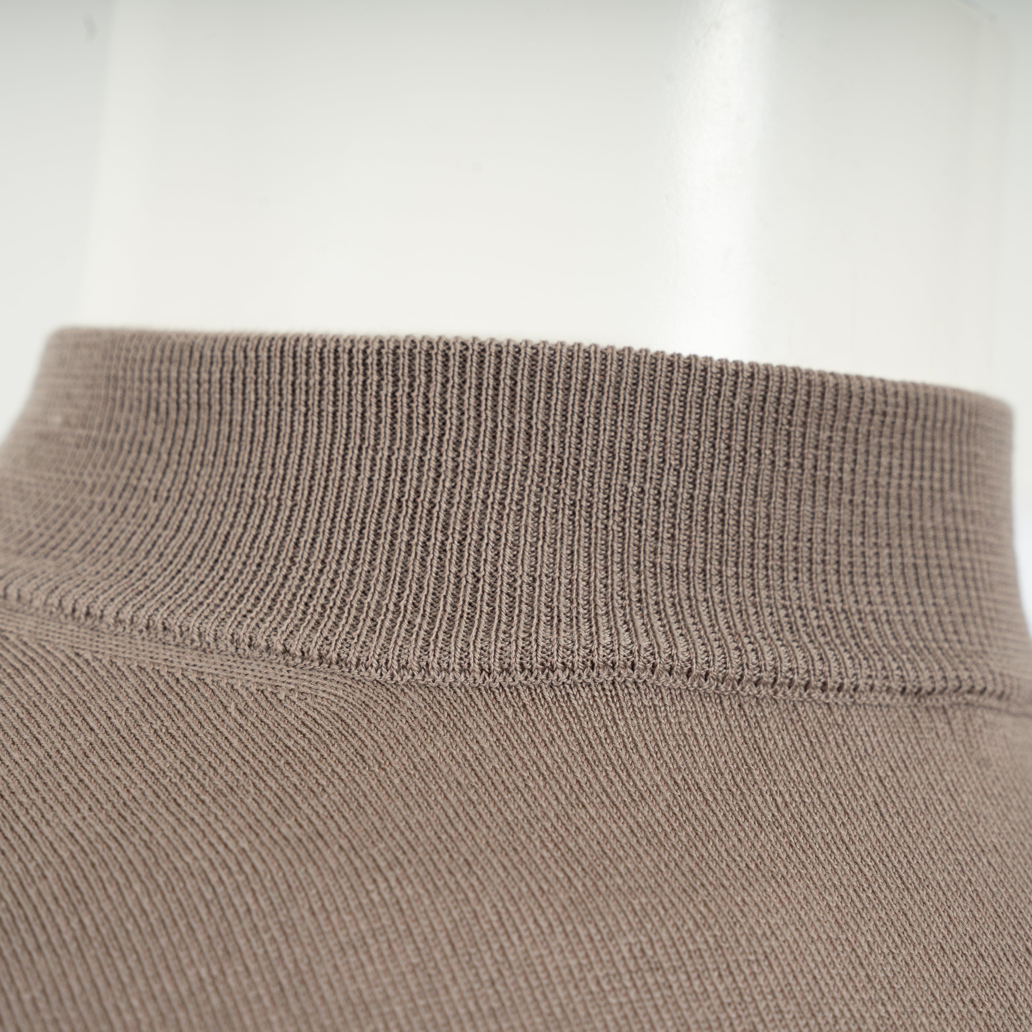 Zanone Gebreide Turtleneck Taupe | Flexwool