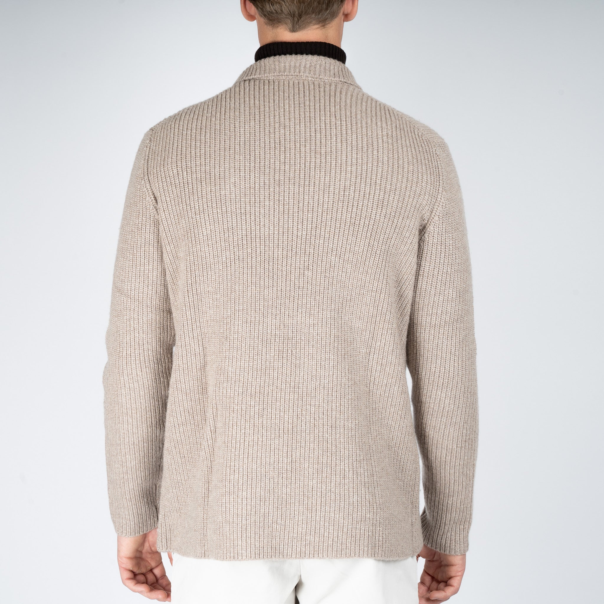 SEVEN DIALS Gebreid Knoopvest Beige | Hutch