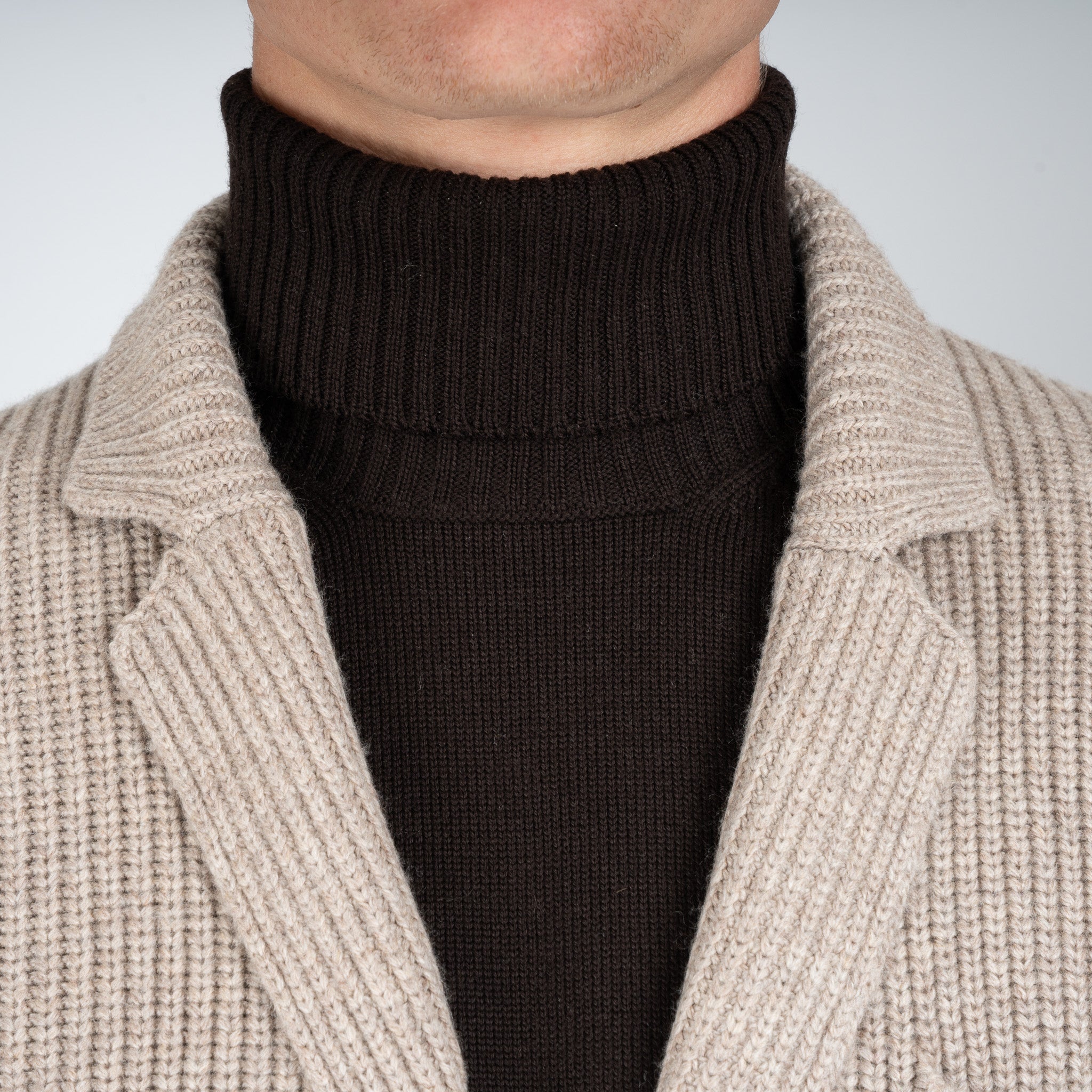 SEVEN DIALS Gebreid Knoopvest Beige | Hutch