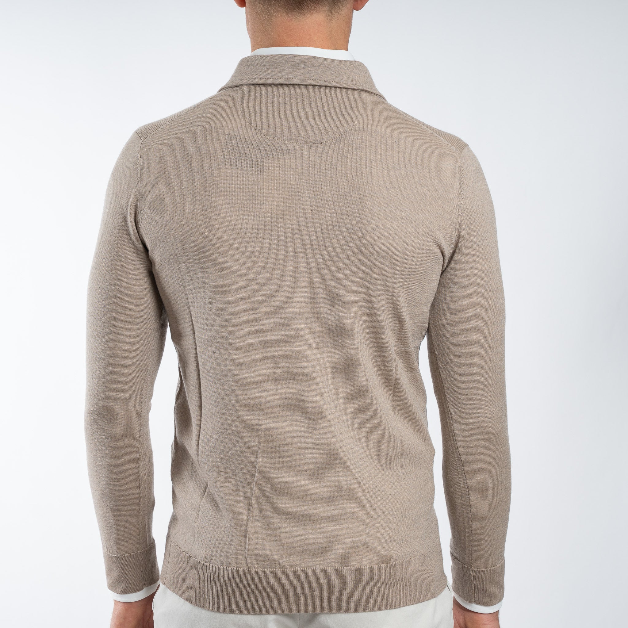SEVEN DIALS Gebreide Polotrui Beige | Cooper