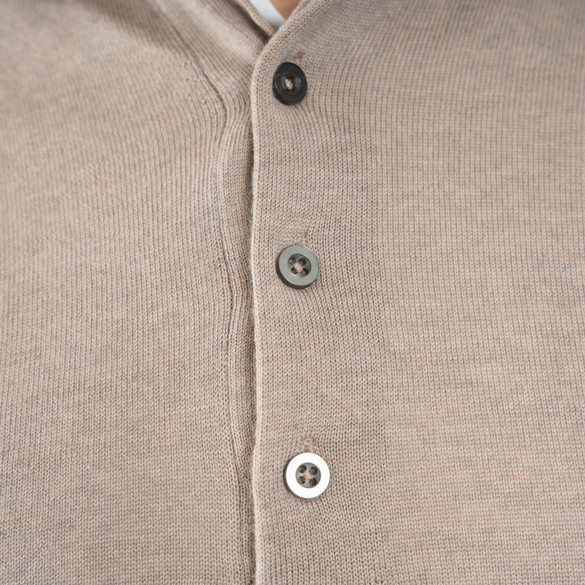 SEVEN DIALS Gebreide Polotrui Beige | Cooper