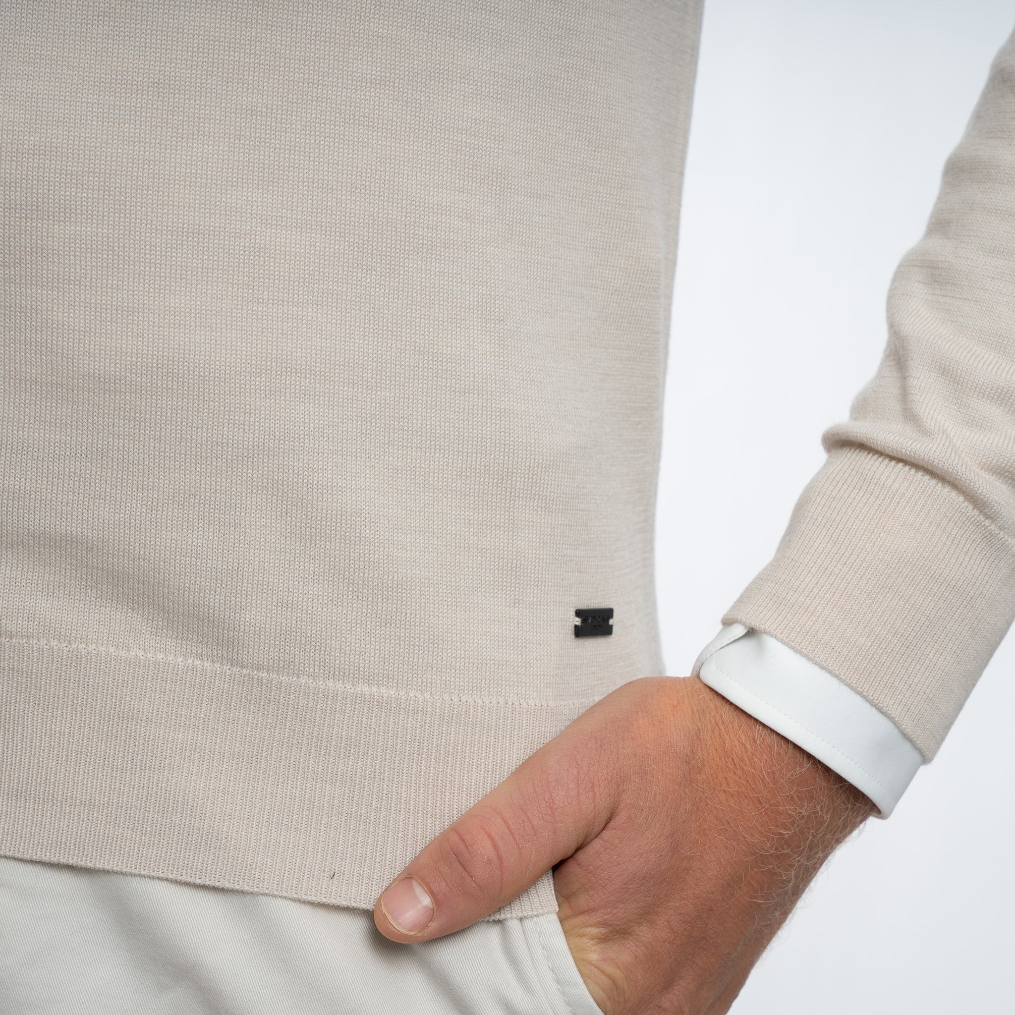 SEVEN DIALS Gebreide Poltrui Beige | Cooper