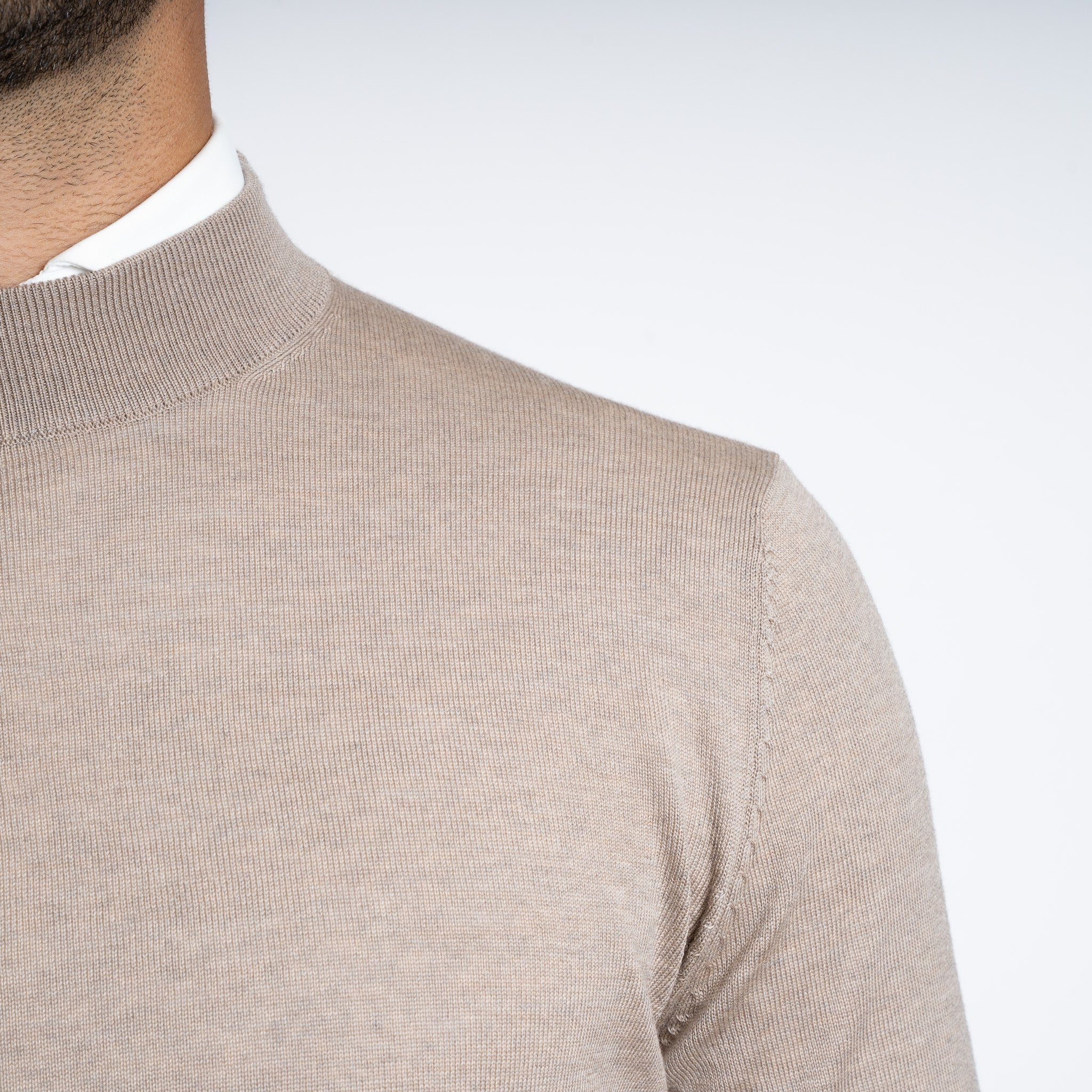 SEVEN DIALS Gebreide Turtleneck Trui Zand | Goy