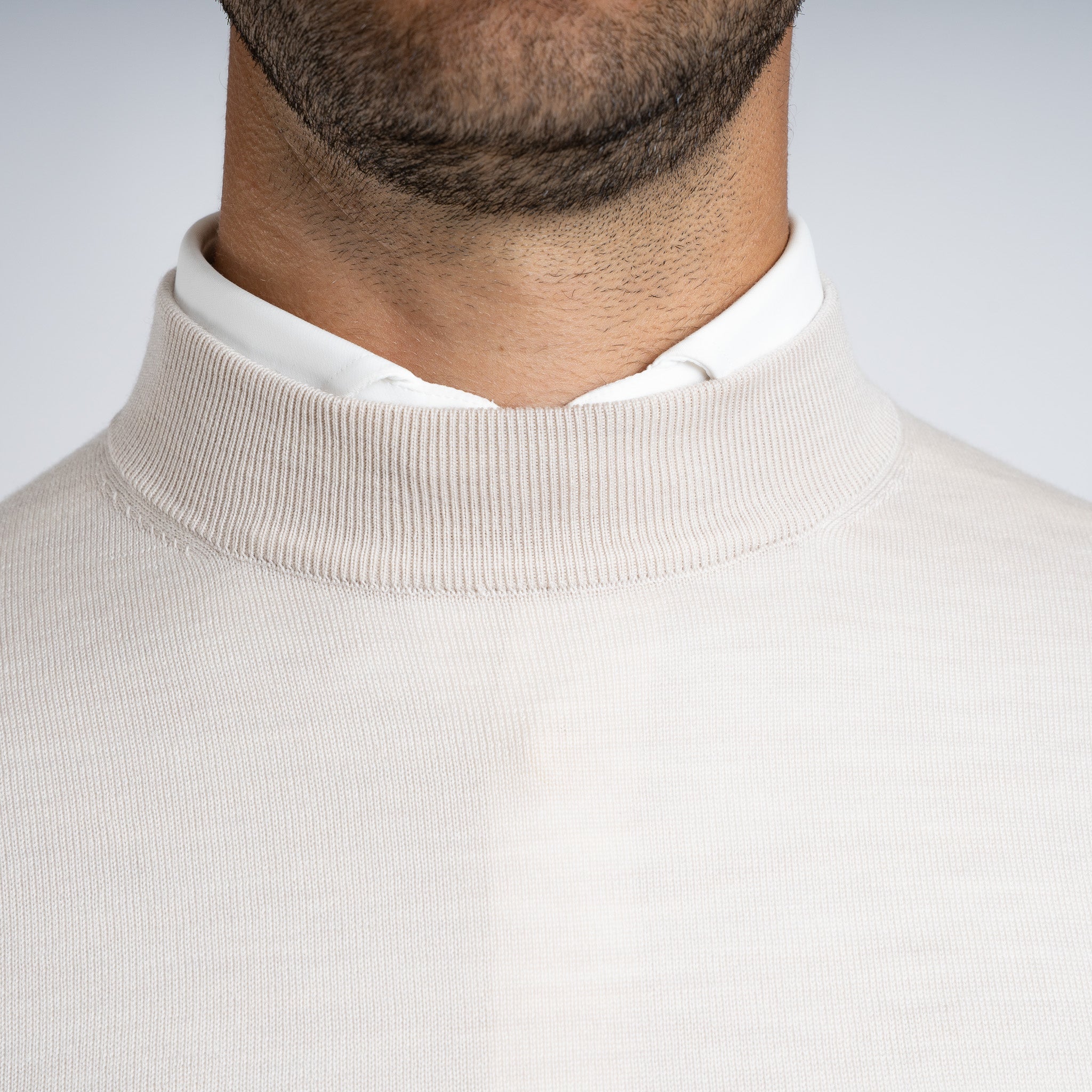 SEVEN DIALS Gebreide Turtleneck Trui Beige | Goy