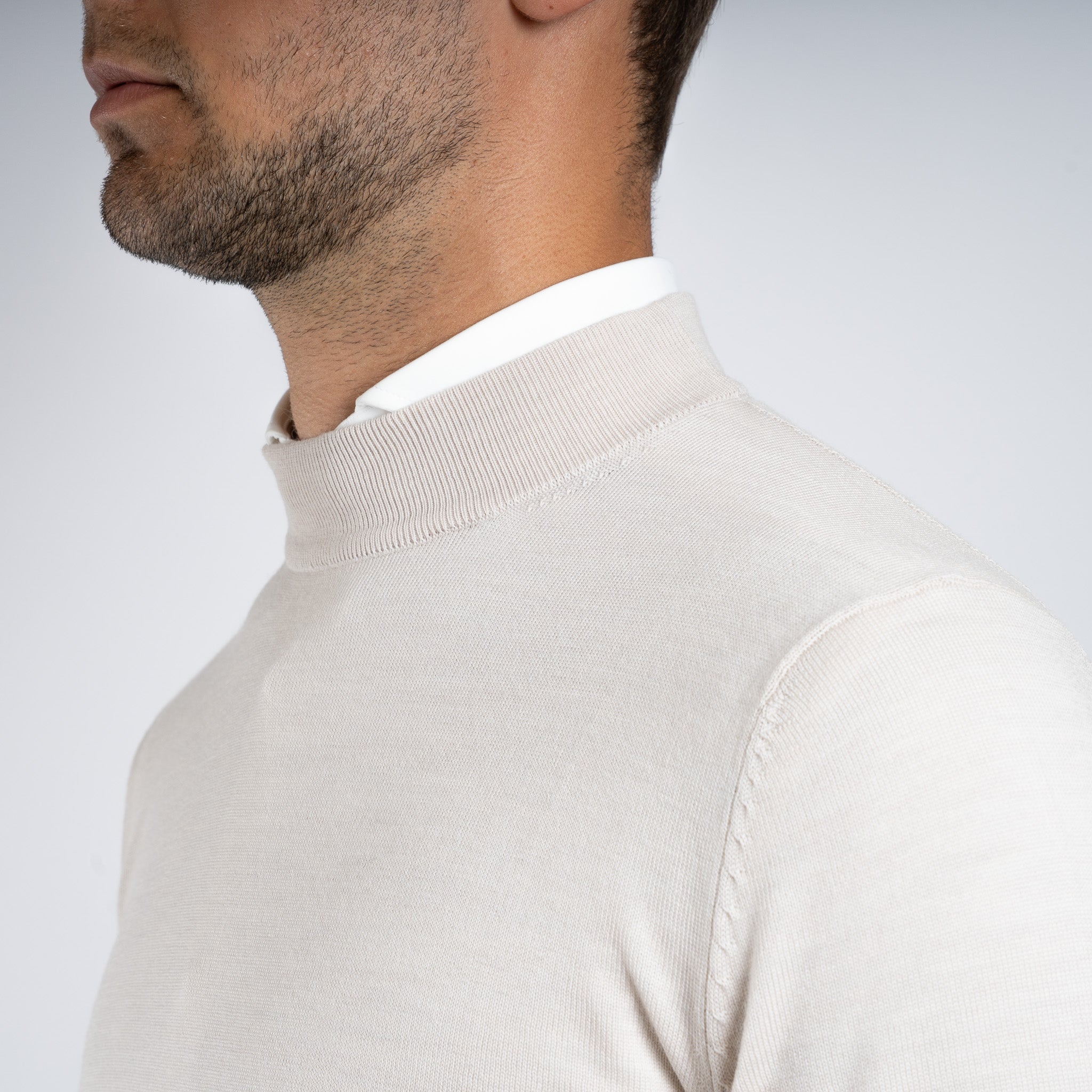 SEVEN DIALS Gebreide Turtleneck Trui Beige | Goy