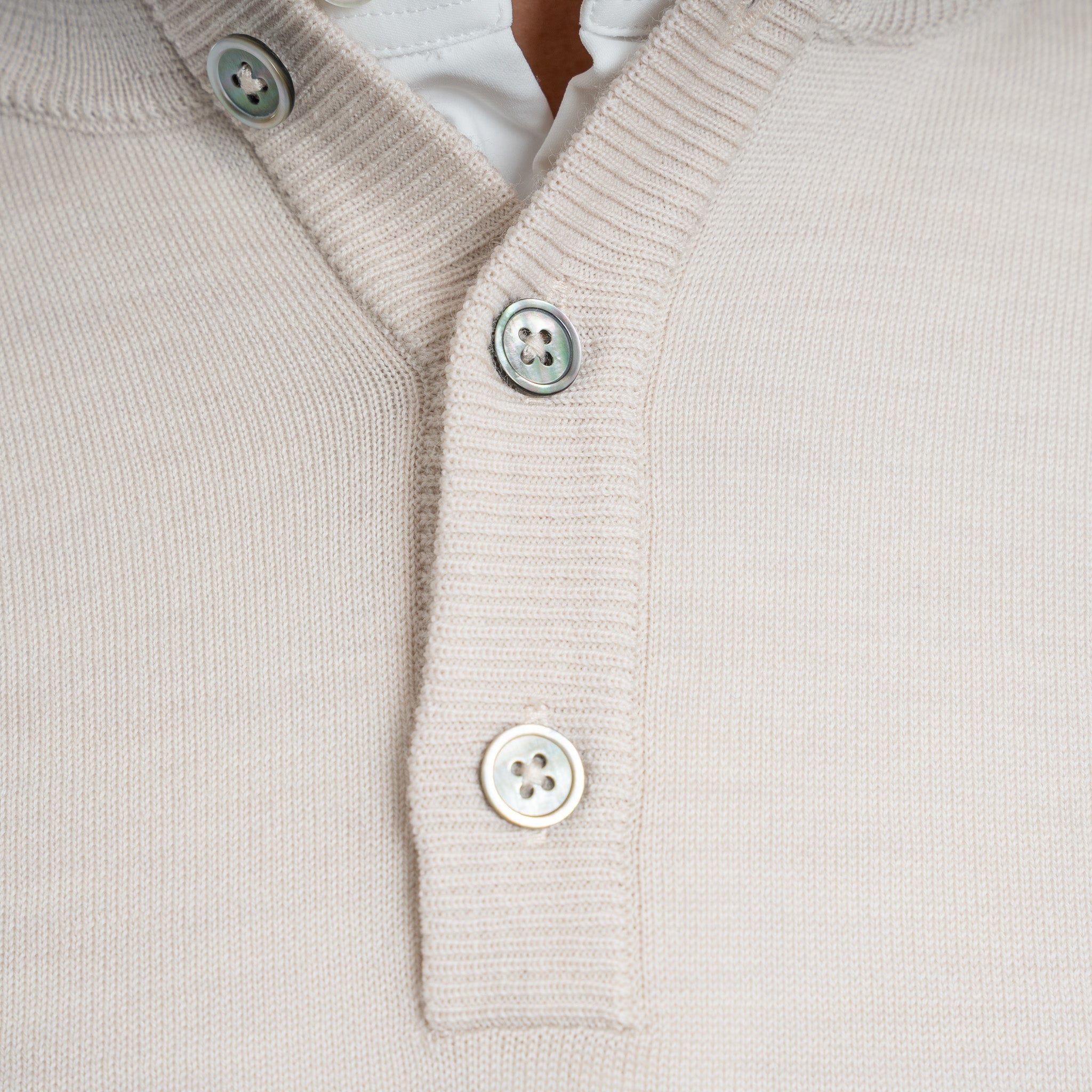 SEVEN DIALS Gebreide Trui met Knopenlijst Beige | Payton