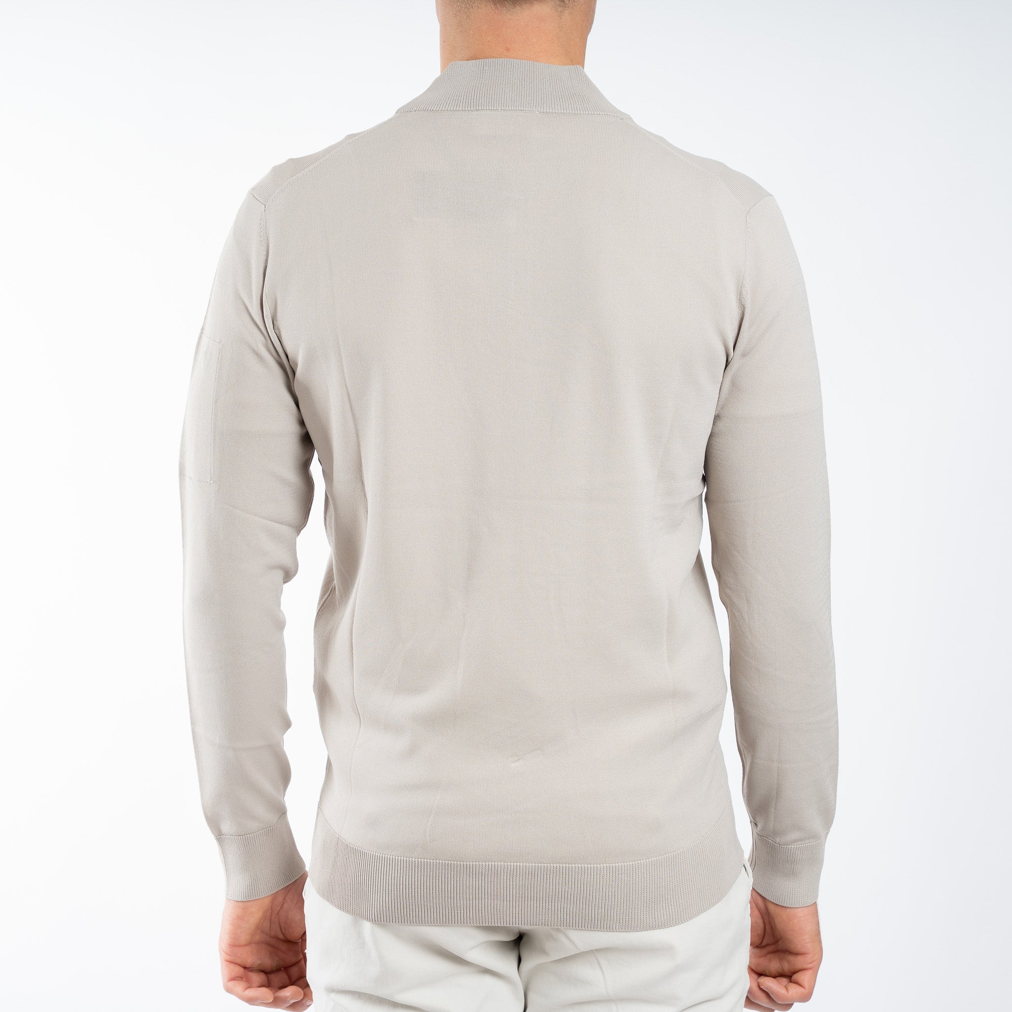 SEVEN DIALS Technische Trui met Rits Ecru | Spike