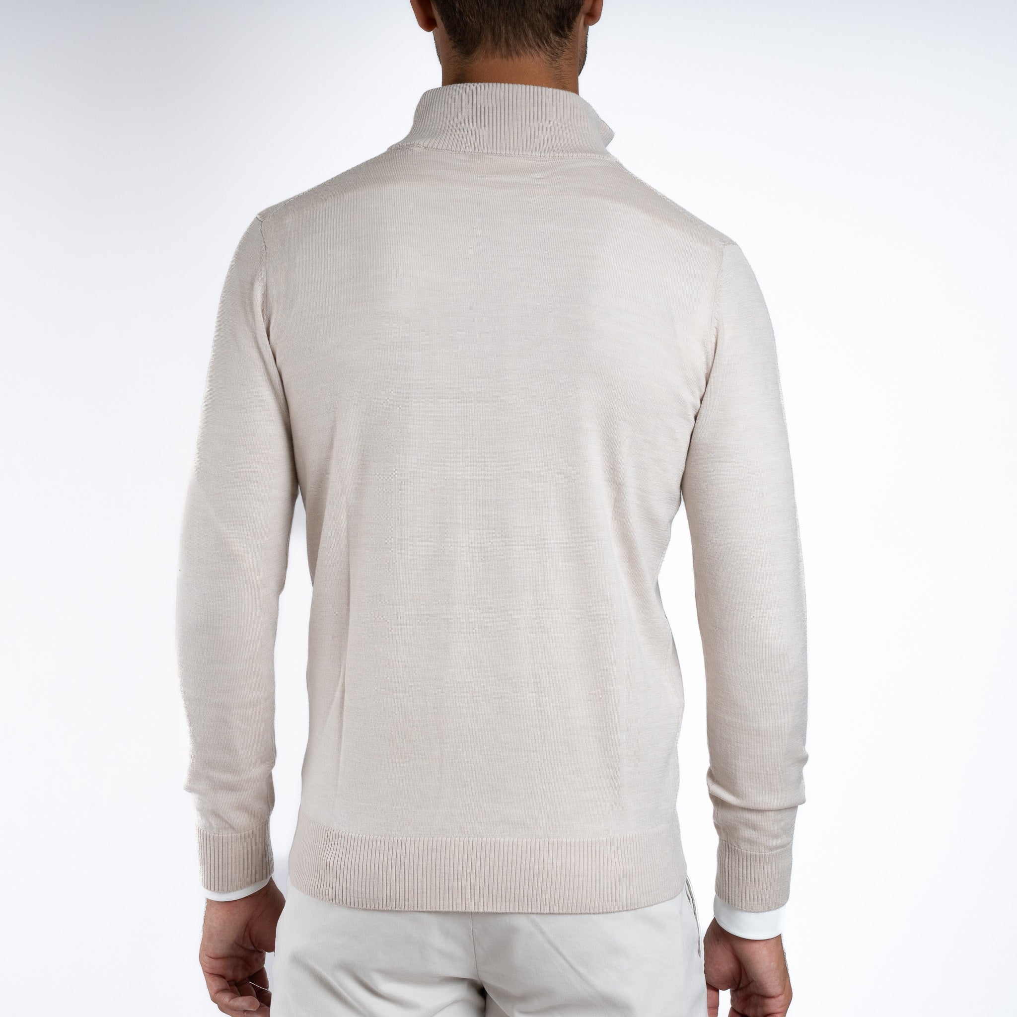 SEVEN DIALS Gebreide Trui met Rits Beige | Saul