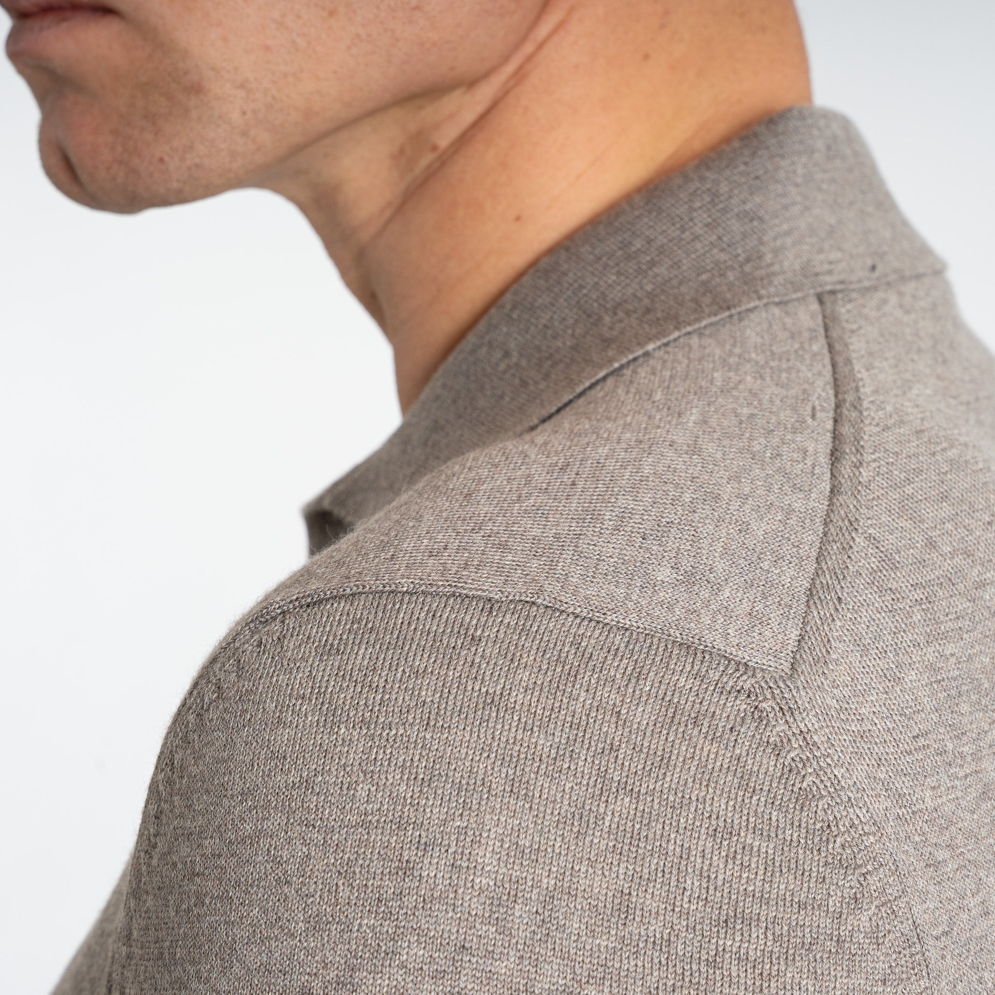 Gran Sasso Gebreide Trui met Polokraag Beige | Athleisure